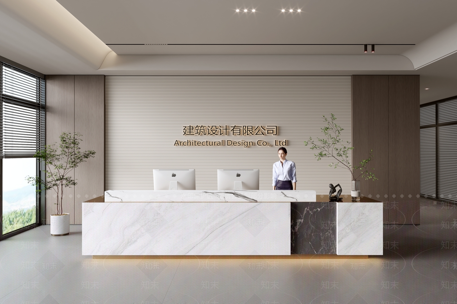 现代前台SU模型下载【ID:1190508629】