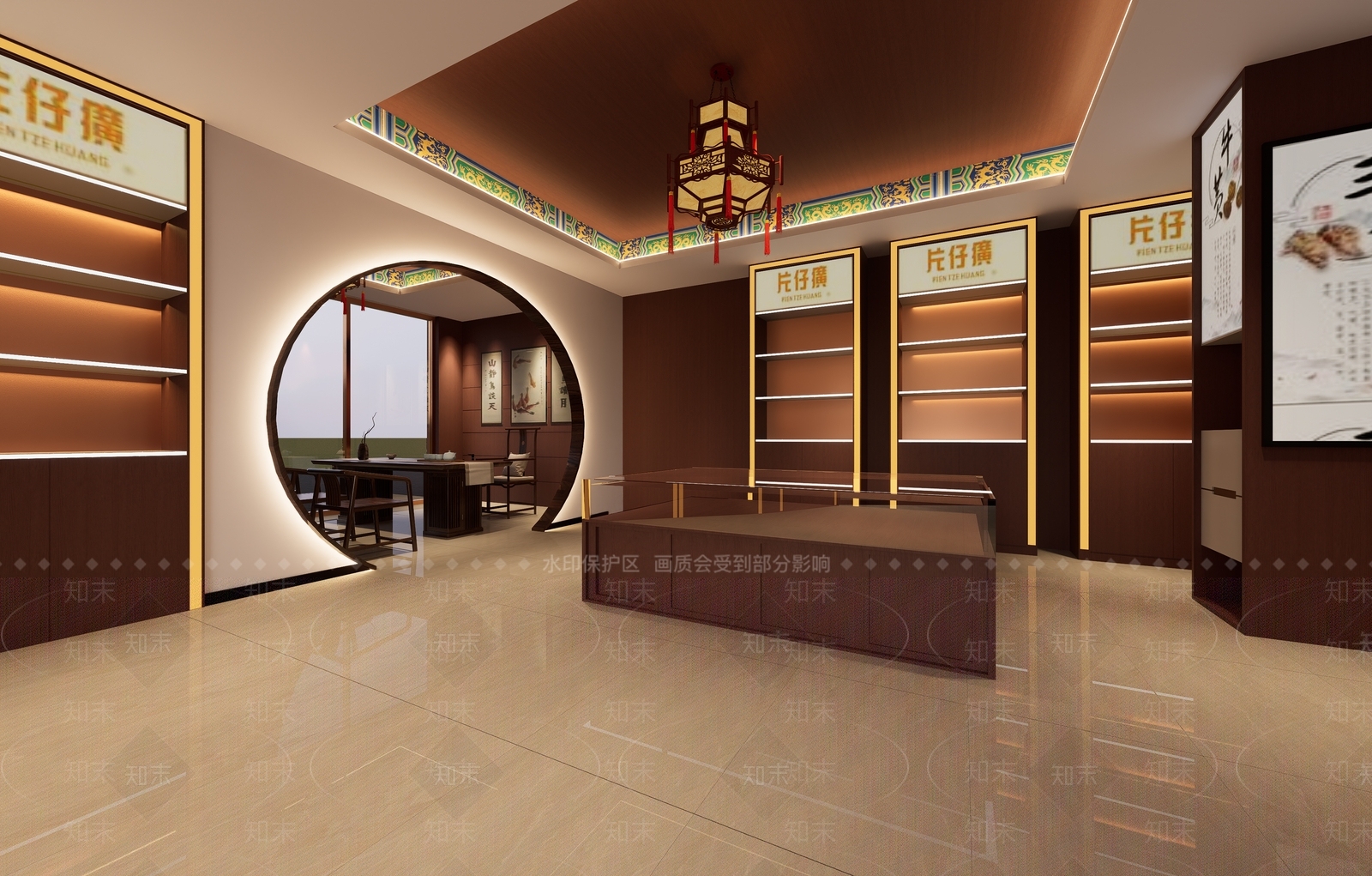 新中式中式药店SU模型下载【ID:1190511658】