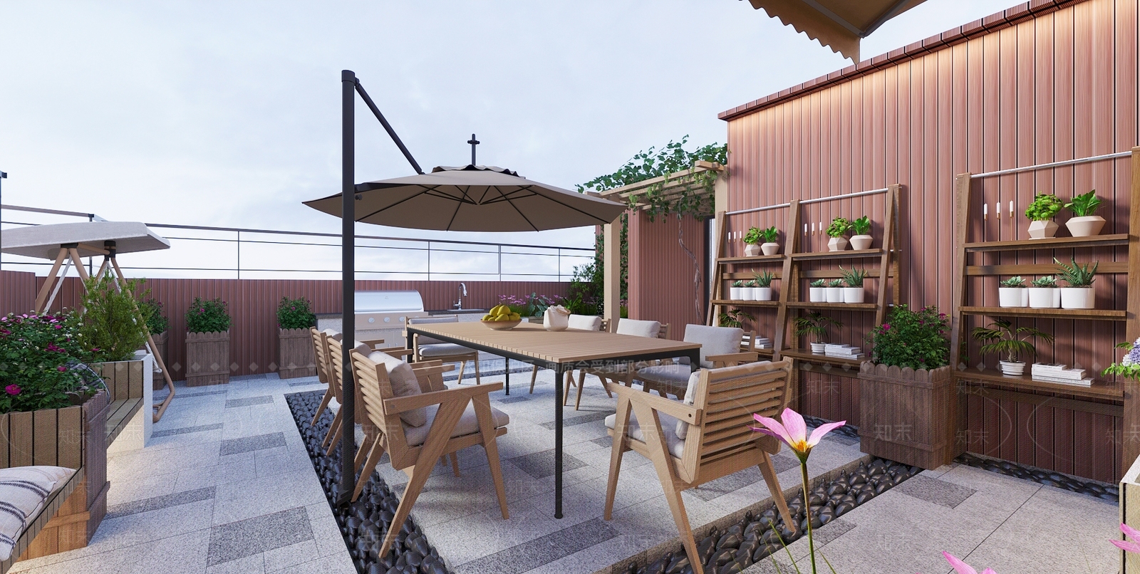 现代庭院3D模型下载【ID:1190512012】