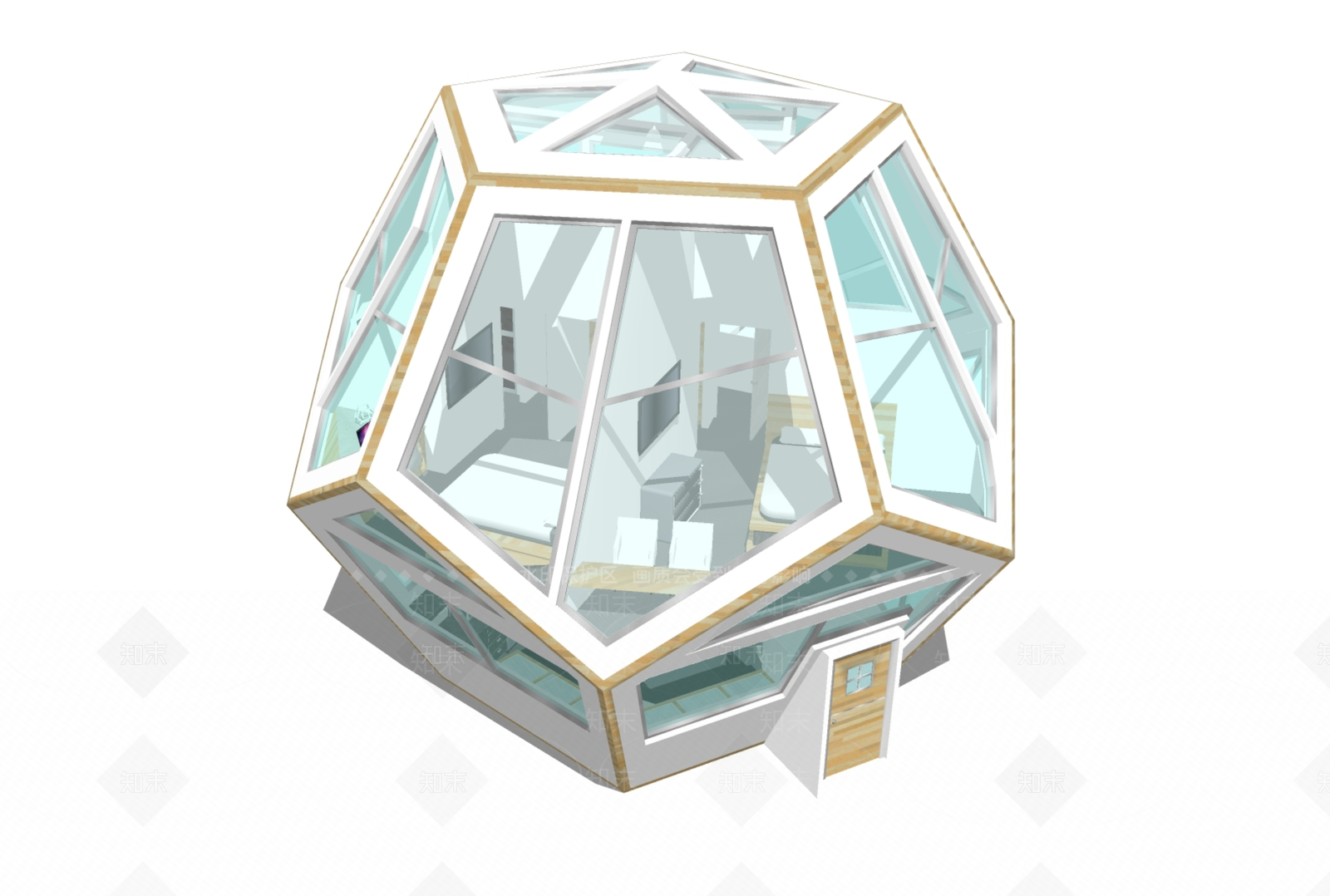 现代其他景观小建筑SU模型下载【ID:1190519403】