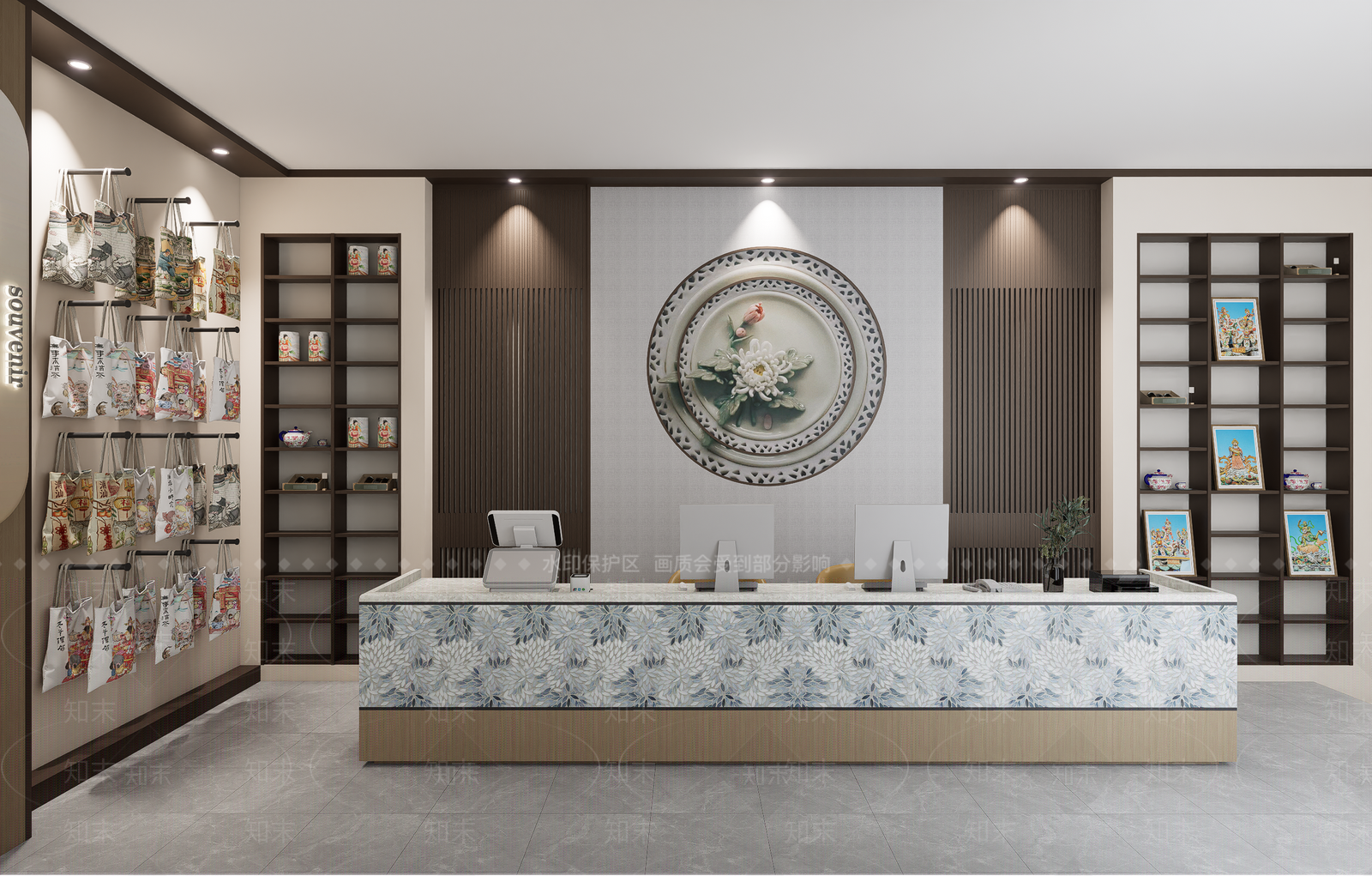 新中式其他店铺SU模型下载【ID:1190522990】