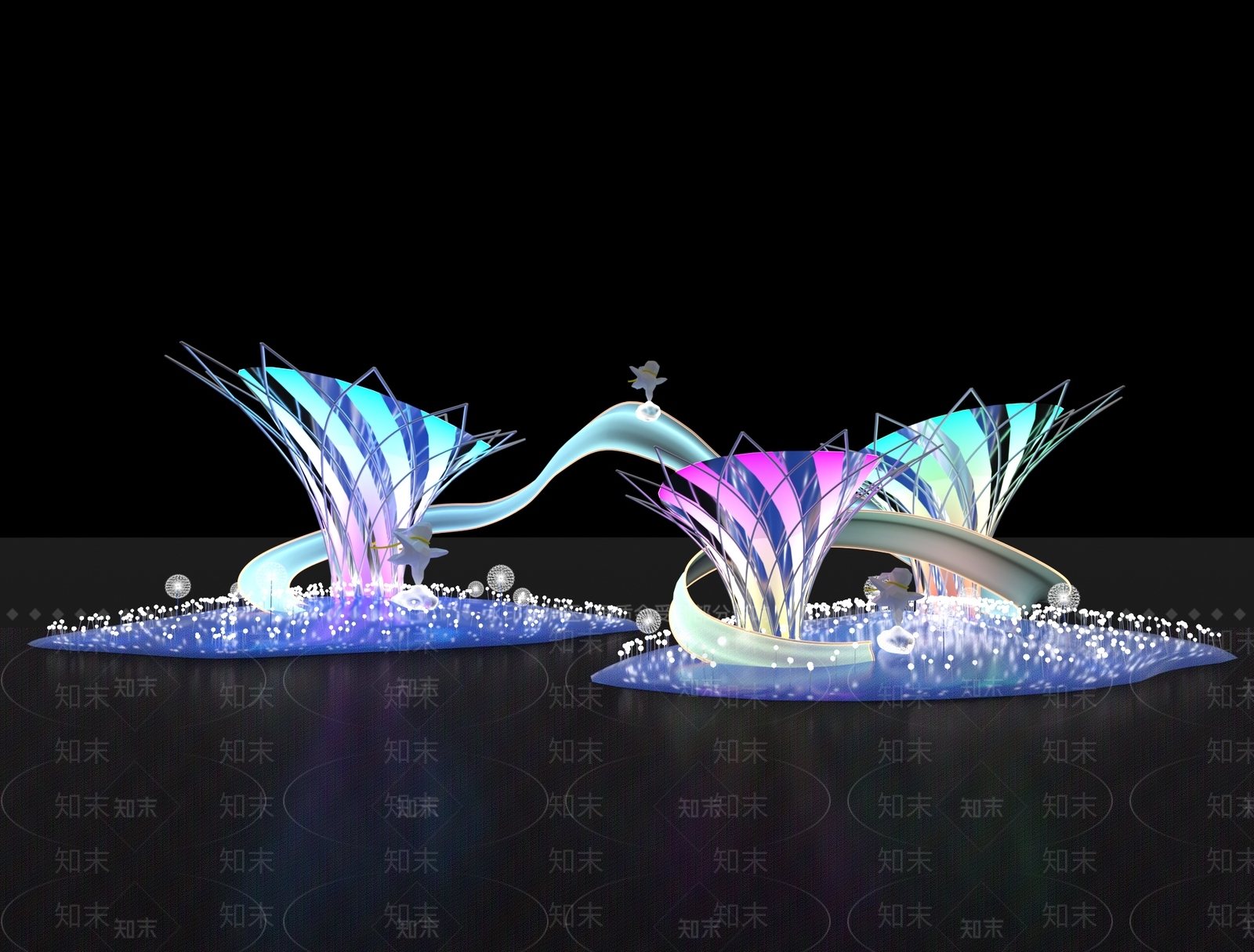现代轻奢美陈3D模型下载【ID:1190523484】