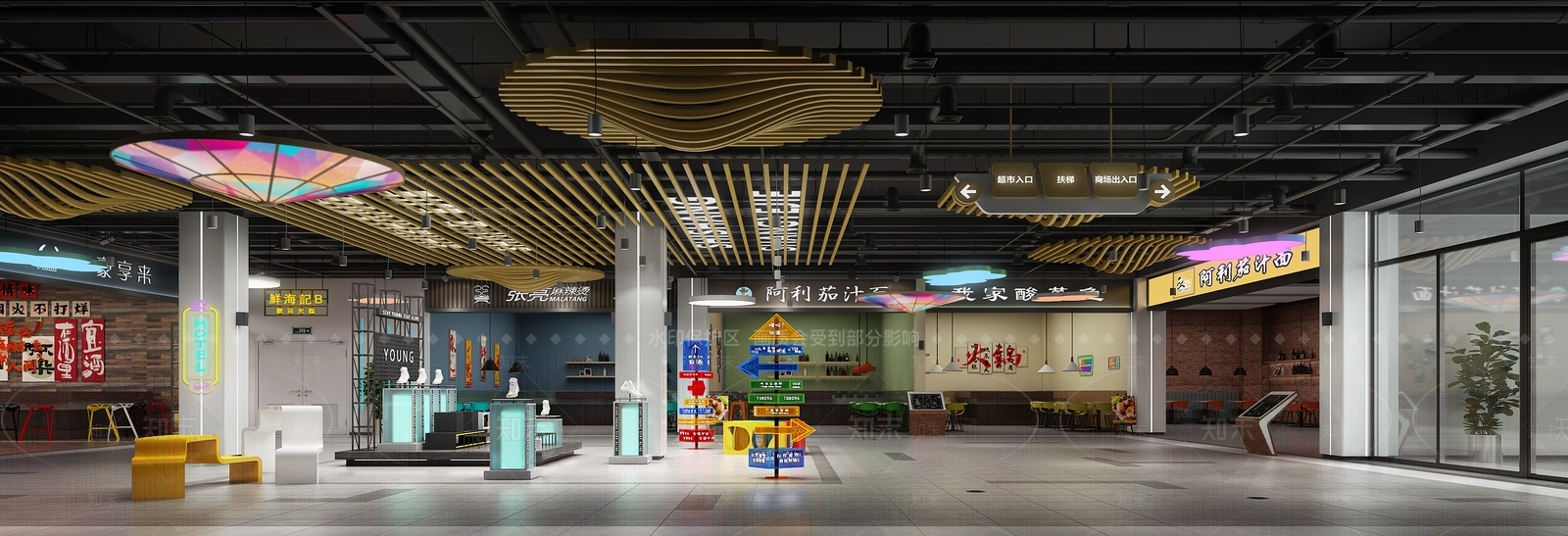 复古工业商场3D模型下载【ID:1190525221】