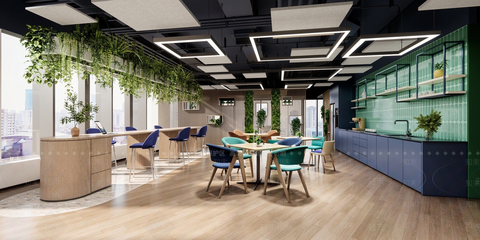 现代茶水间SU模型下载【ID:1190525068】