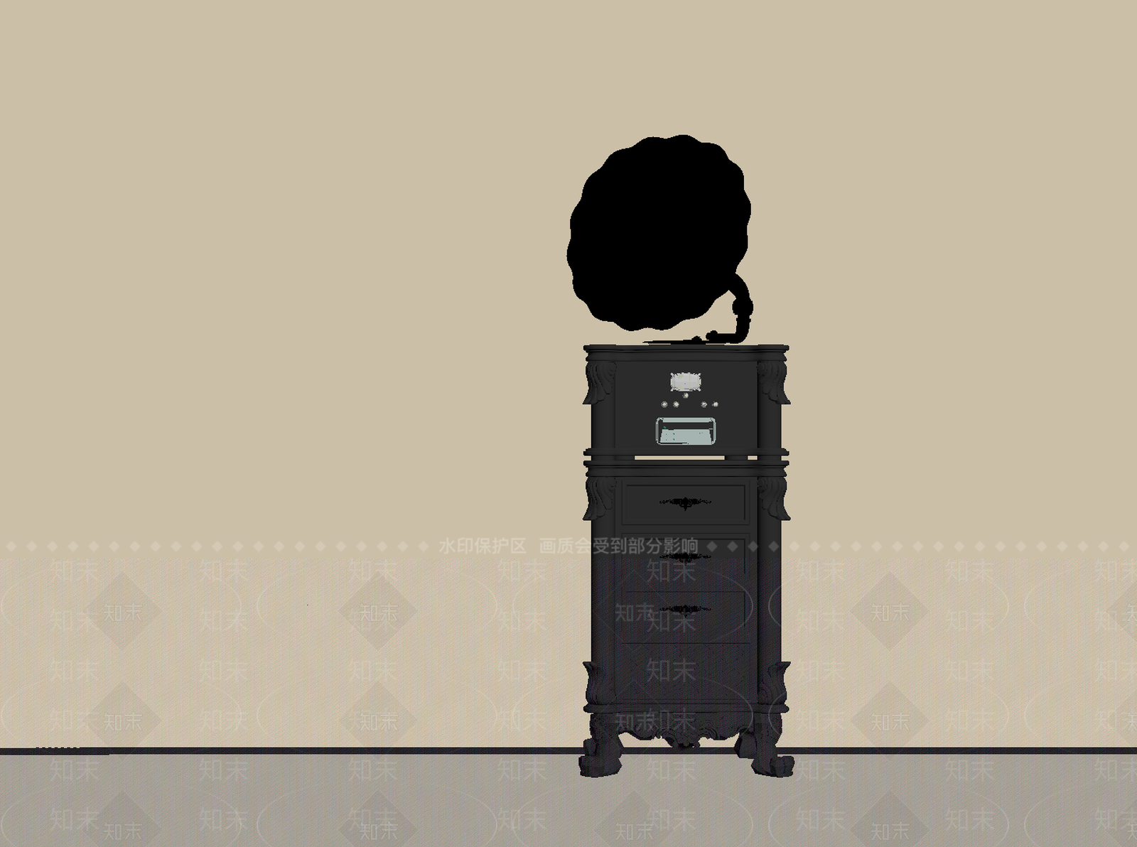 法式斗柜SU模型下载【ID:1190529743】