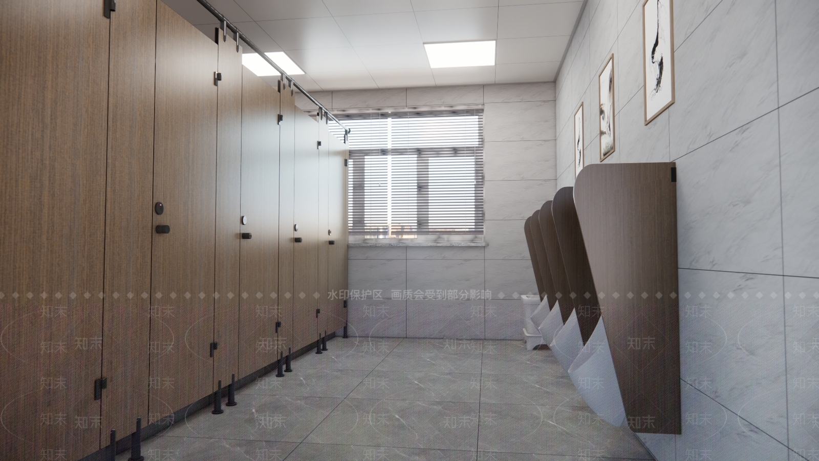 现代公共卫生间SU模型下载【ID:1190531894】
