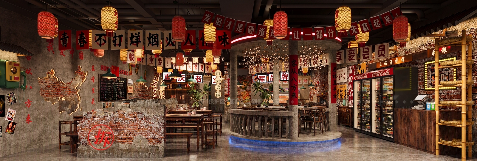 工业火锅店3D模型下载【ID:1190550829】