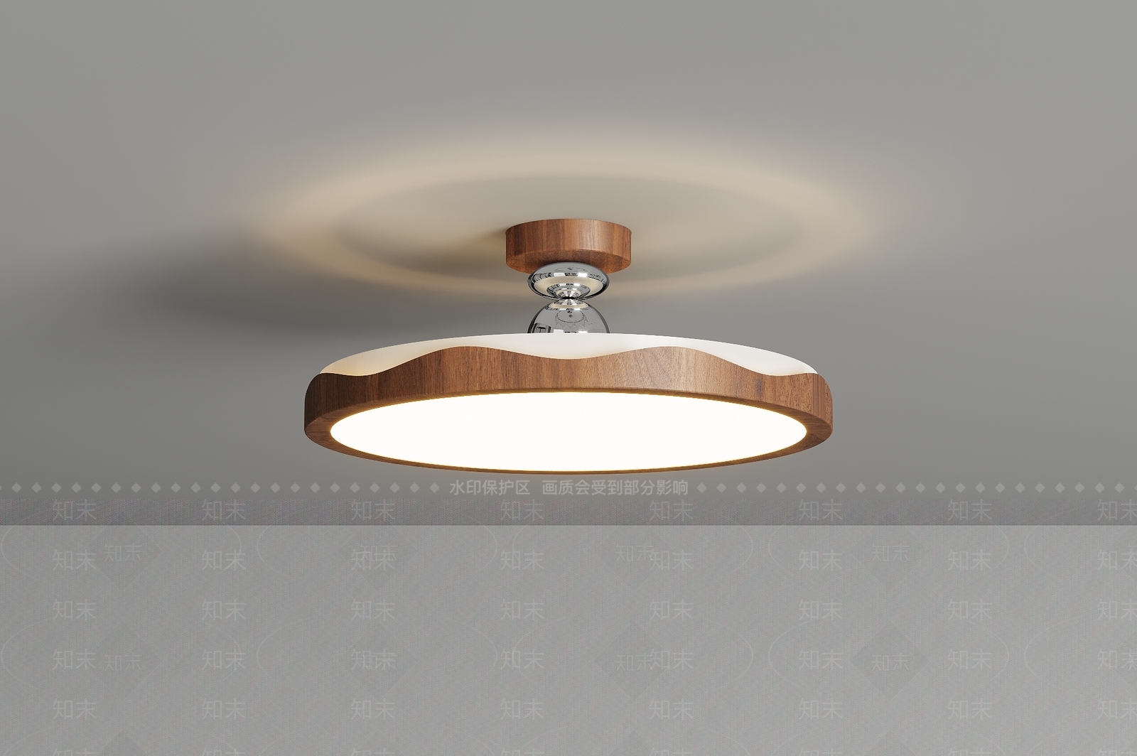 中古卧室吸顶灯3D模型下载【ID:1190544892】