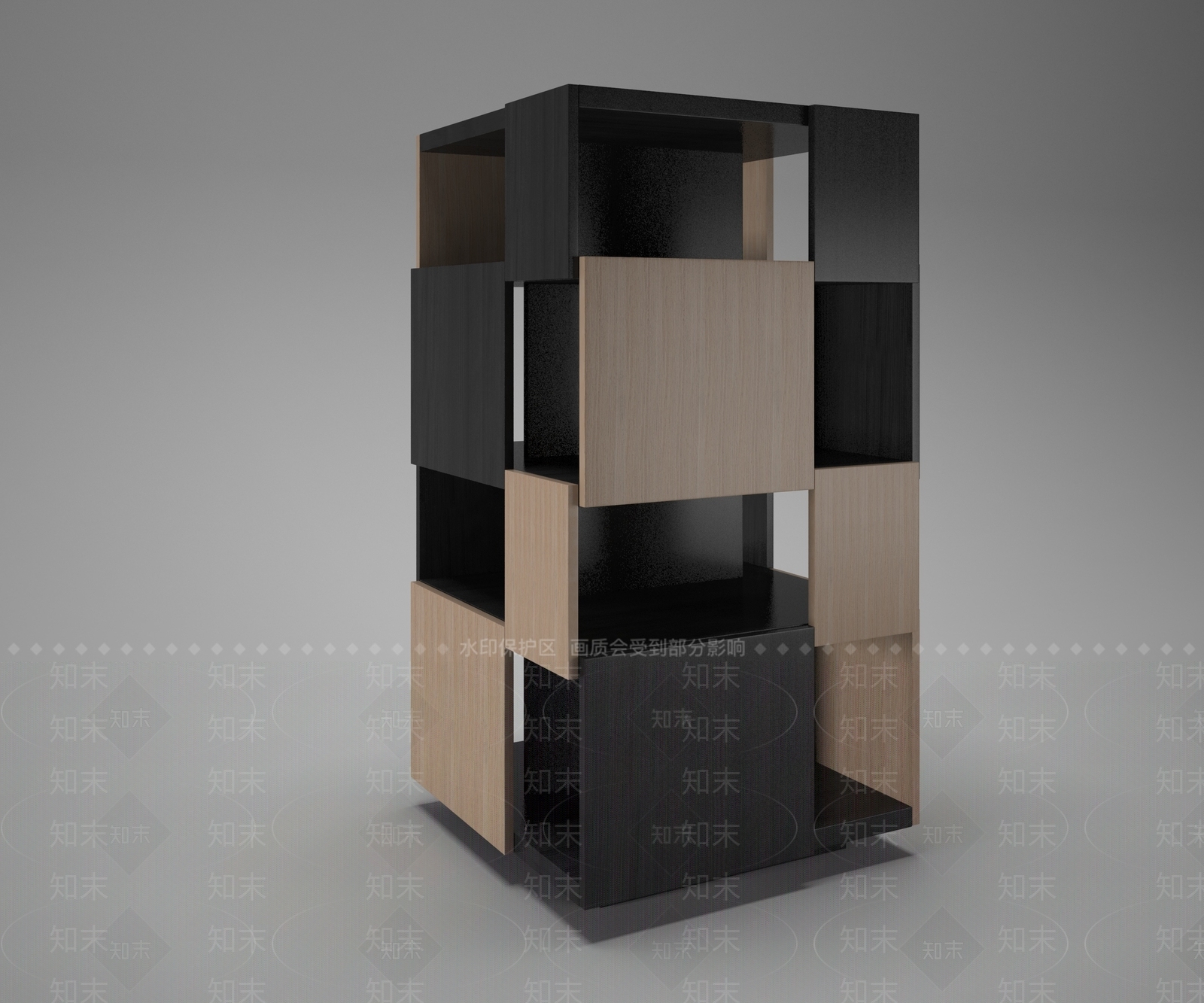 现代工业书柜3D模型下载【ID:1190559117】