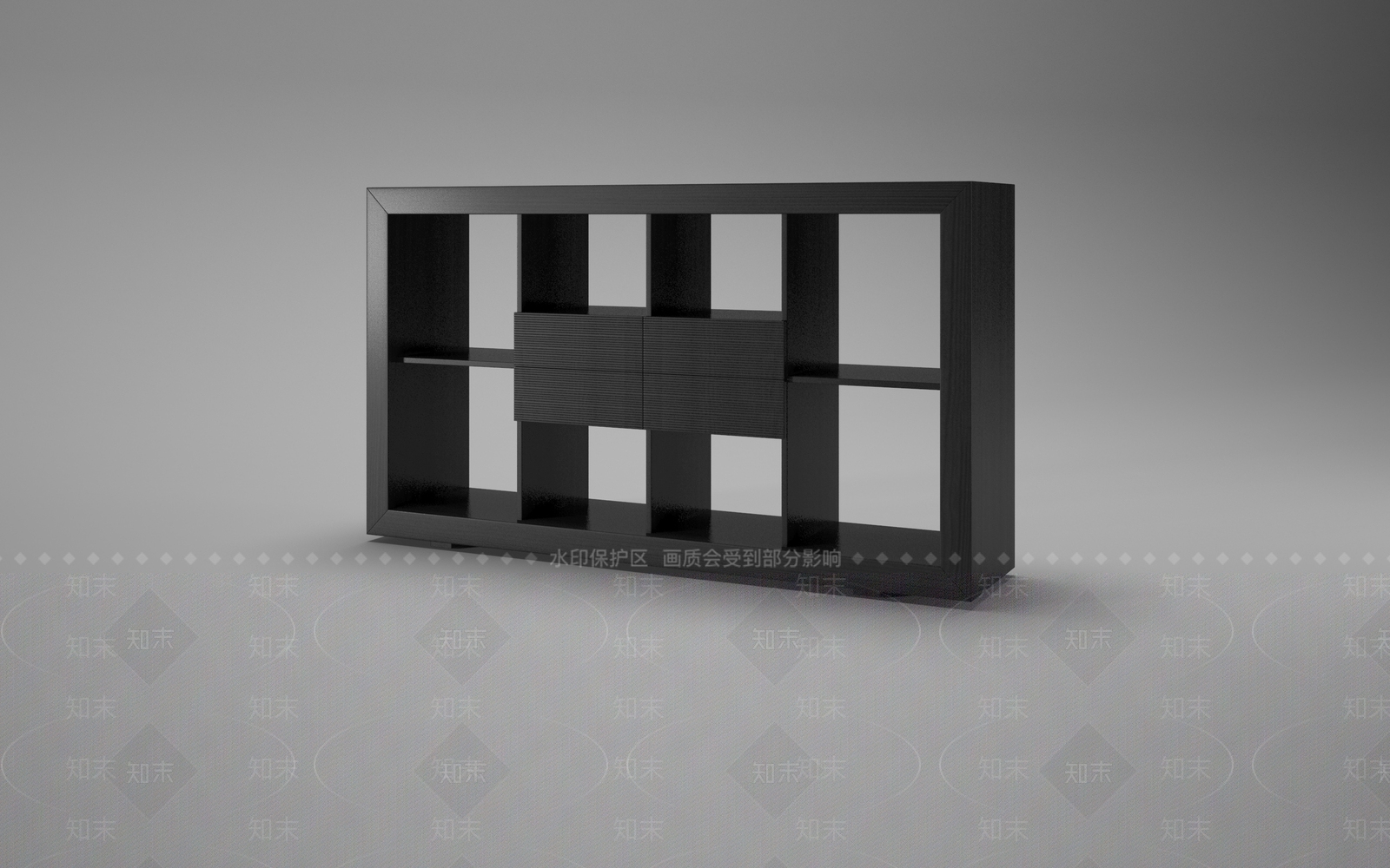 现代极简书柜3D模型下载【ID:1190559264】