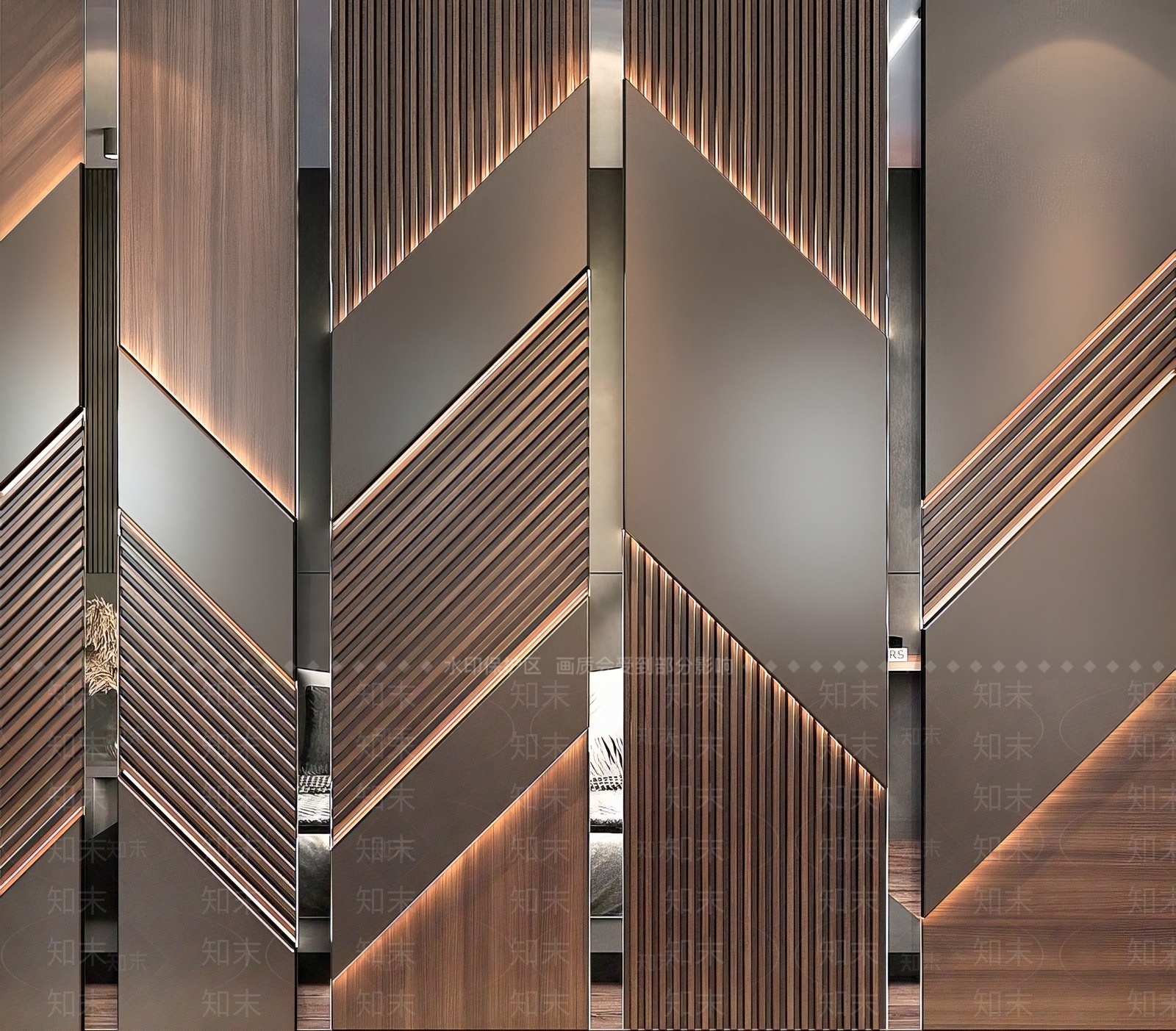 中古美式护墙板3D模型下载【ID:1190560779】