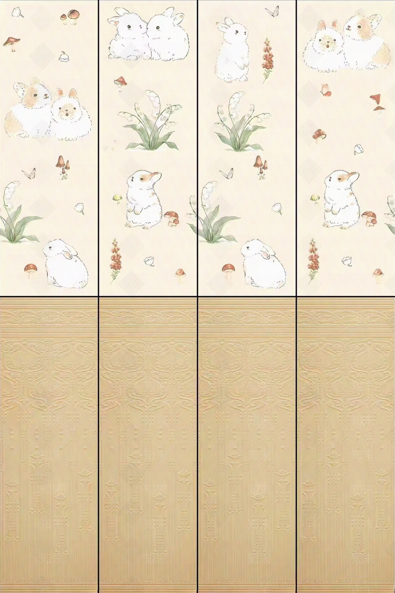 法式欧式卫生间瓷砖贴图下载【ID:1190560912】