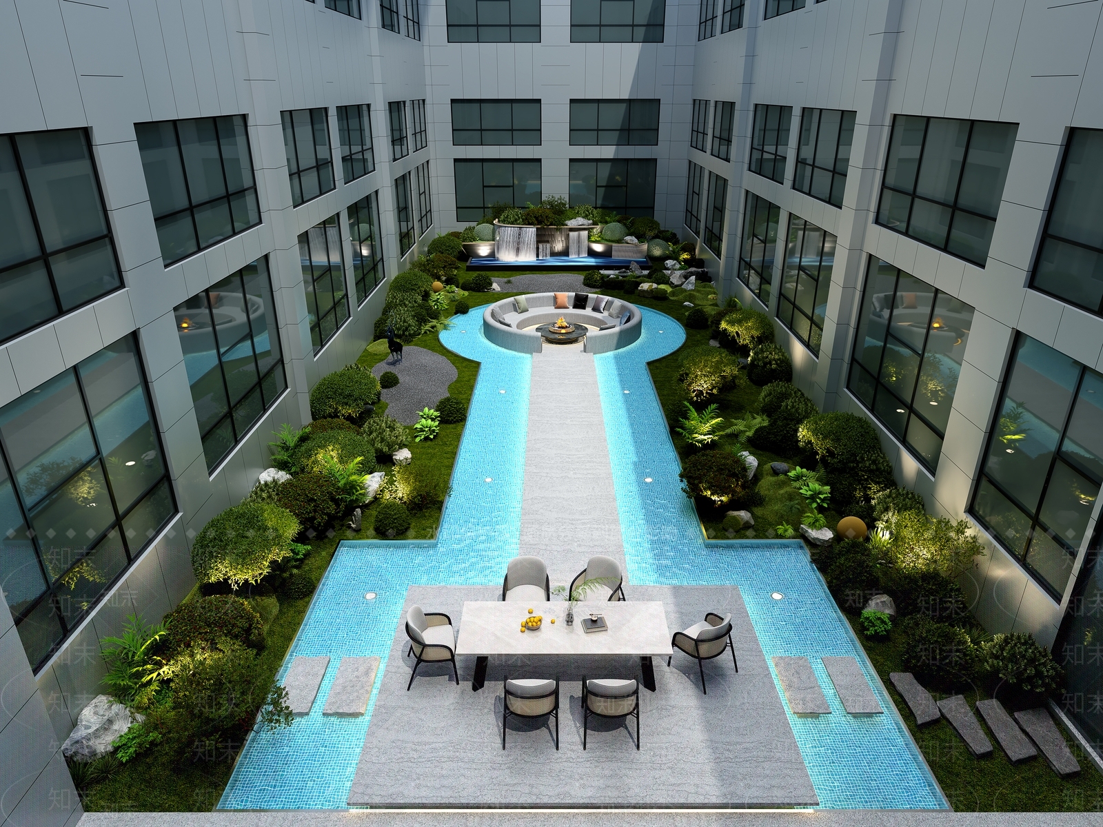 现代室内景观3D模型下载【ID:1190567331】
