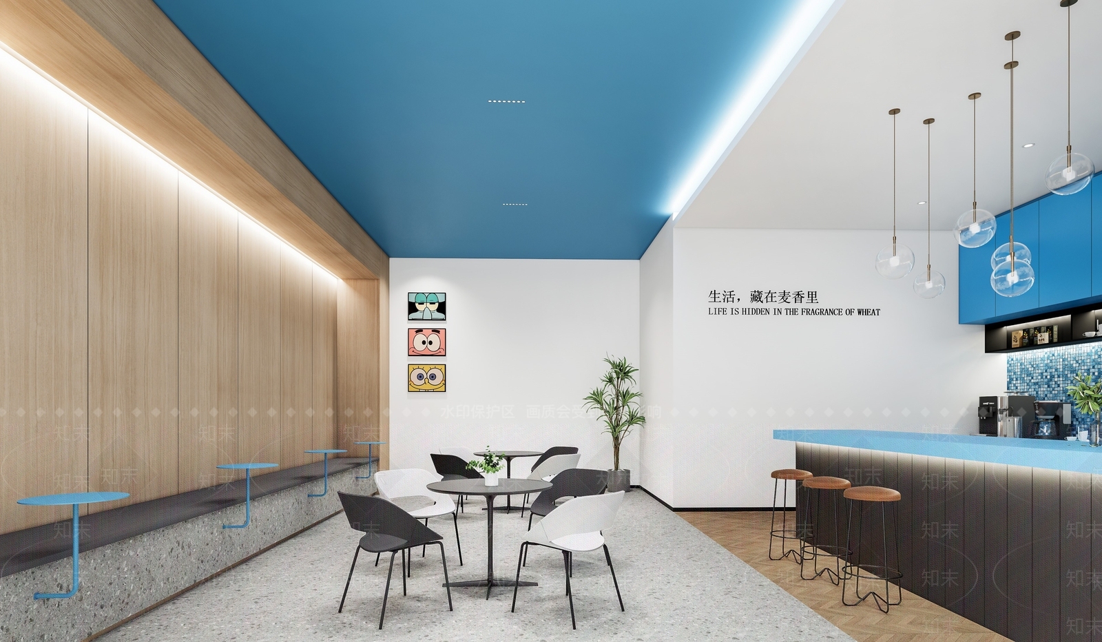 现代茶水间3D模型下载【ID:1190570451】