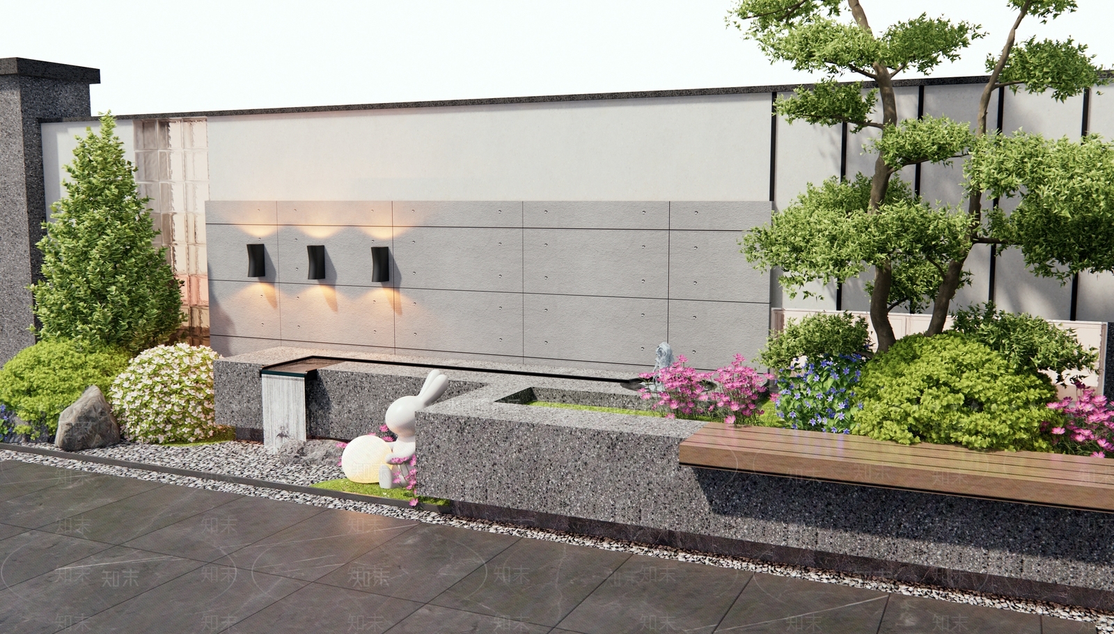 现代景墙3D模型下载【ID:1190570440】