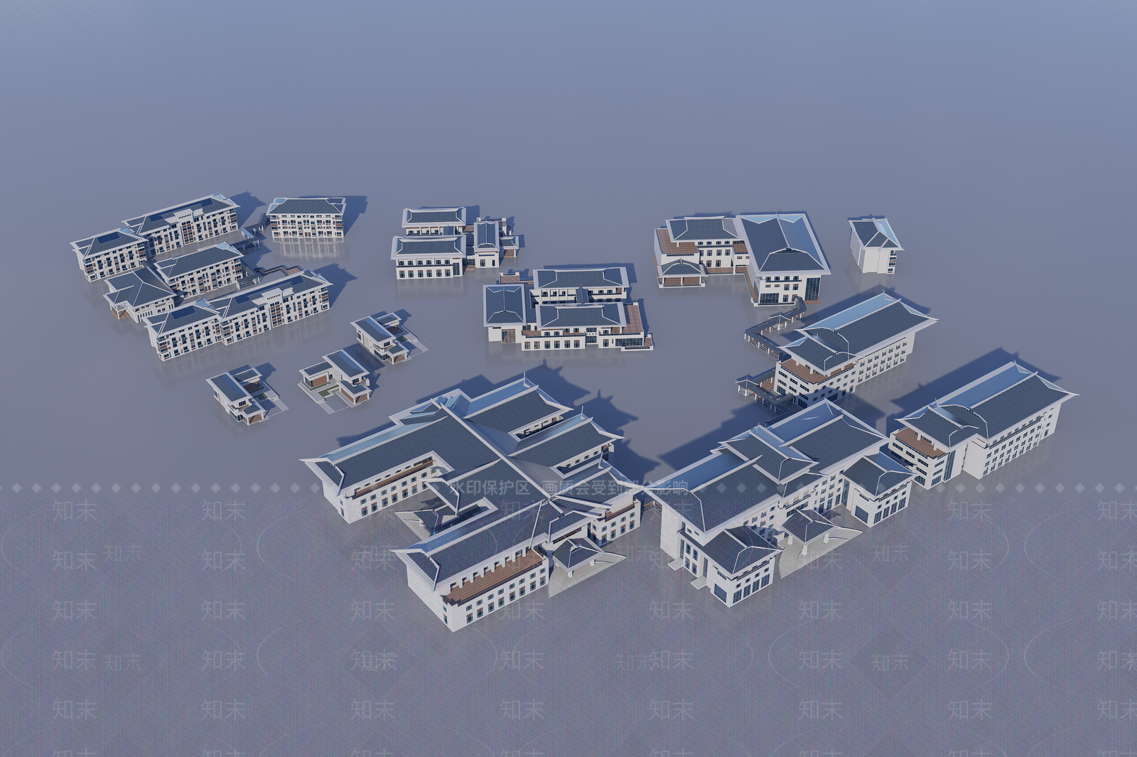 新中式中式古建3D模型下载【ID:1190571718】