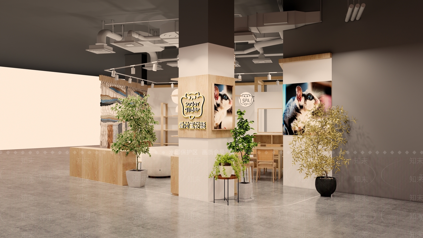 现代宠物店SU模型下载【ID:1190574711】
