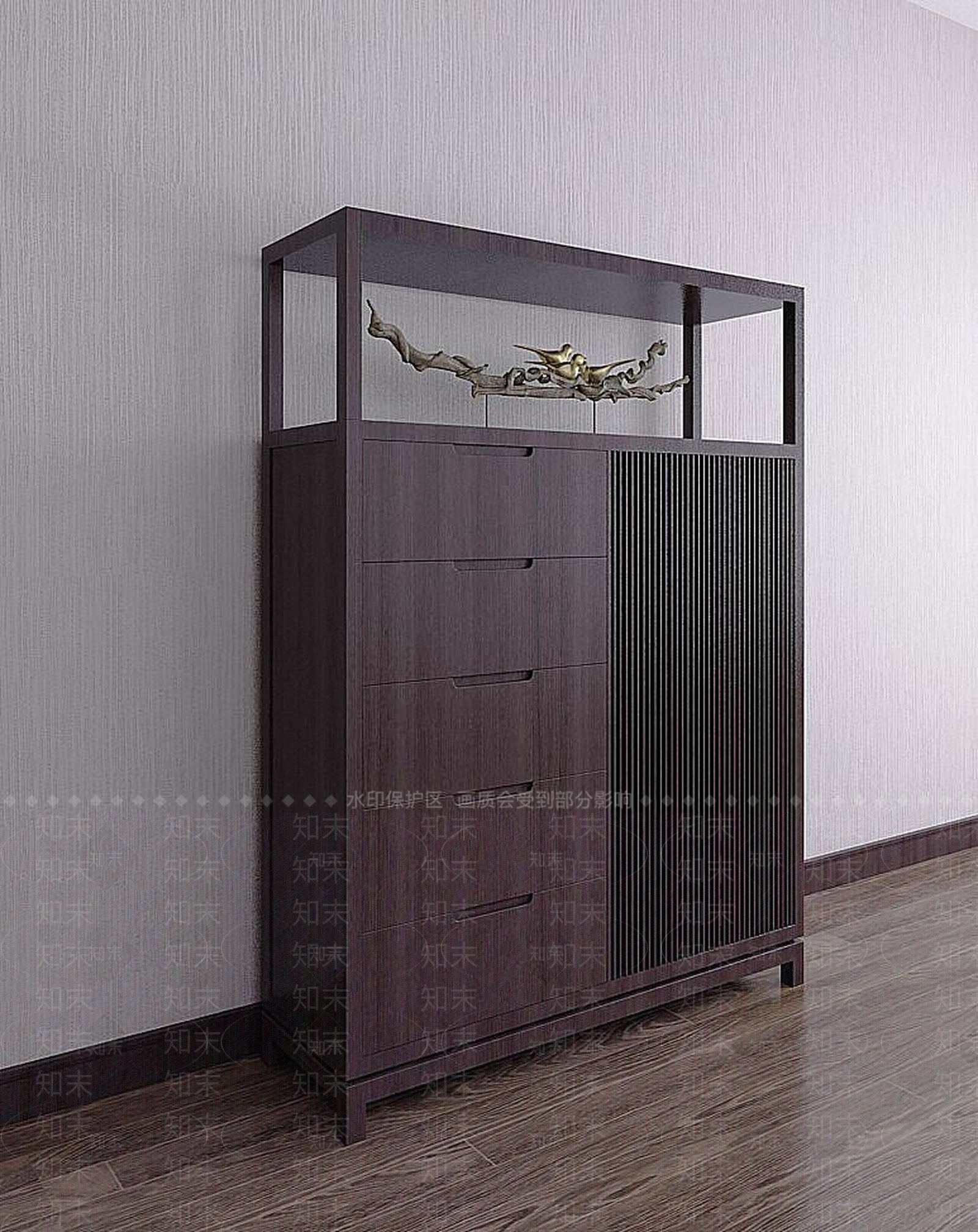 新中式储藏柜3D模型下载【ID:1190575159】