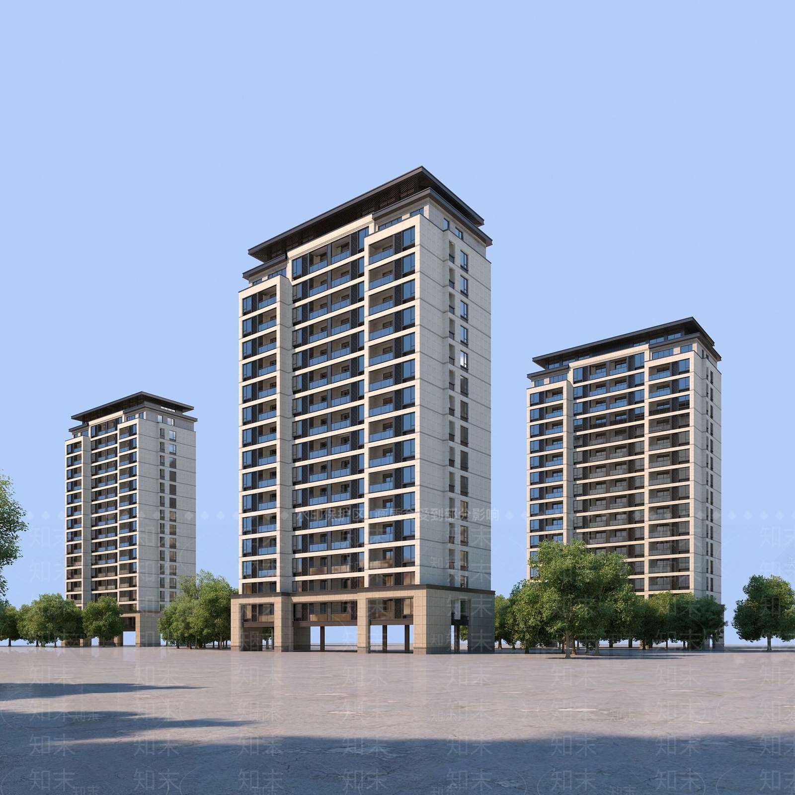 新中式单体建筑3D模型下载【ID:1190581153】