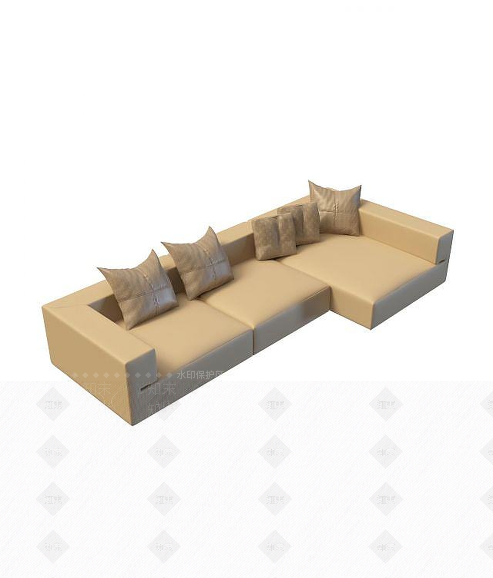 现代多人沙发3D模型下载【ID:1190581445】