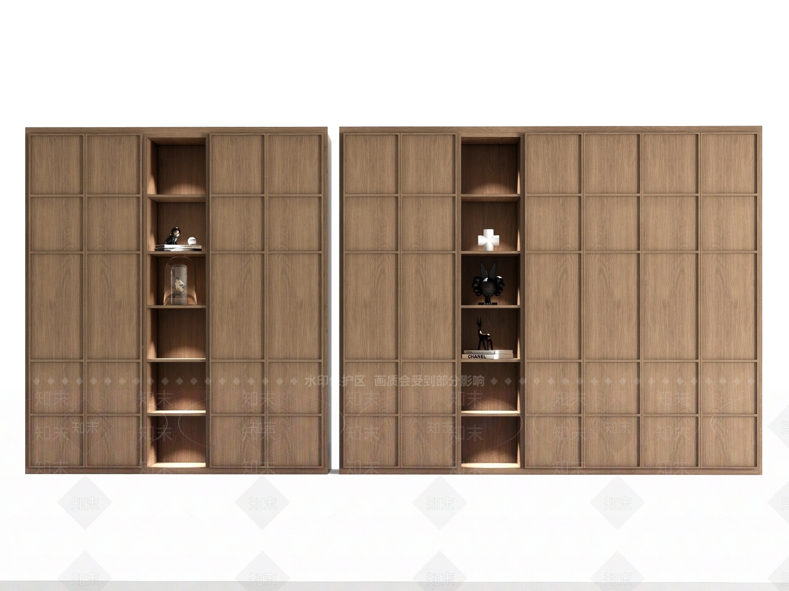 现代中古衣柜3D模型下载【ID:1190582827】