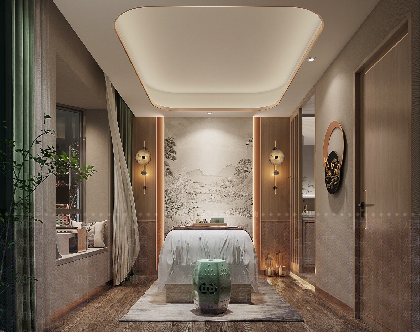 新中式美容院3D模型下载【ID:1190587007】