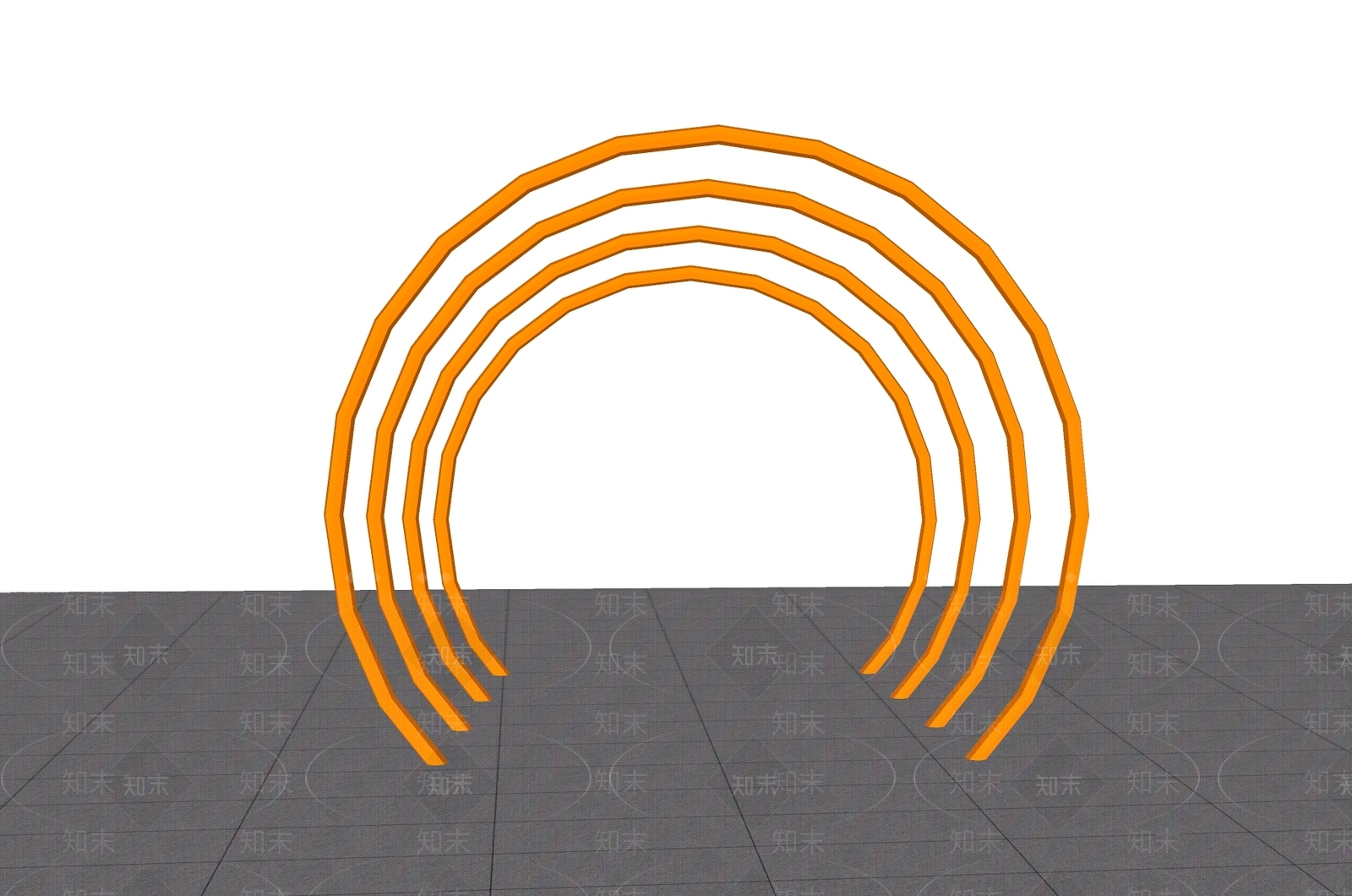 现代入口大门SU模型下载【ID:1190587147】