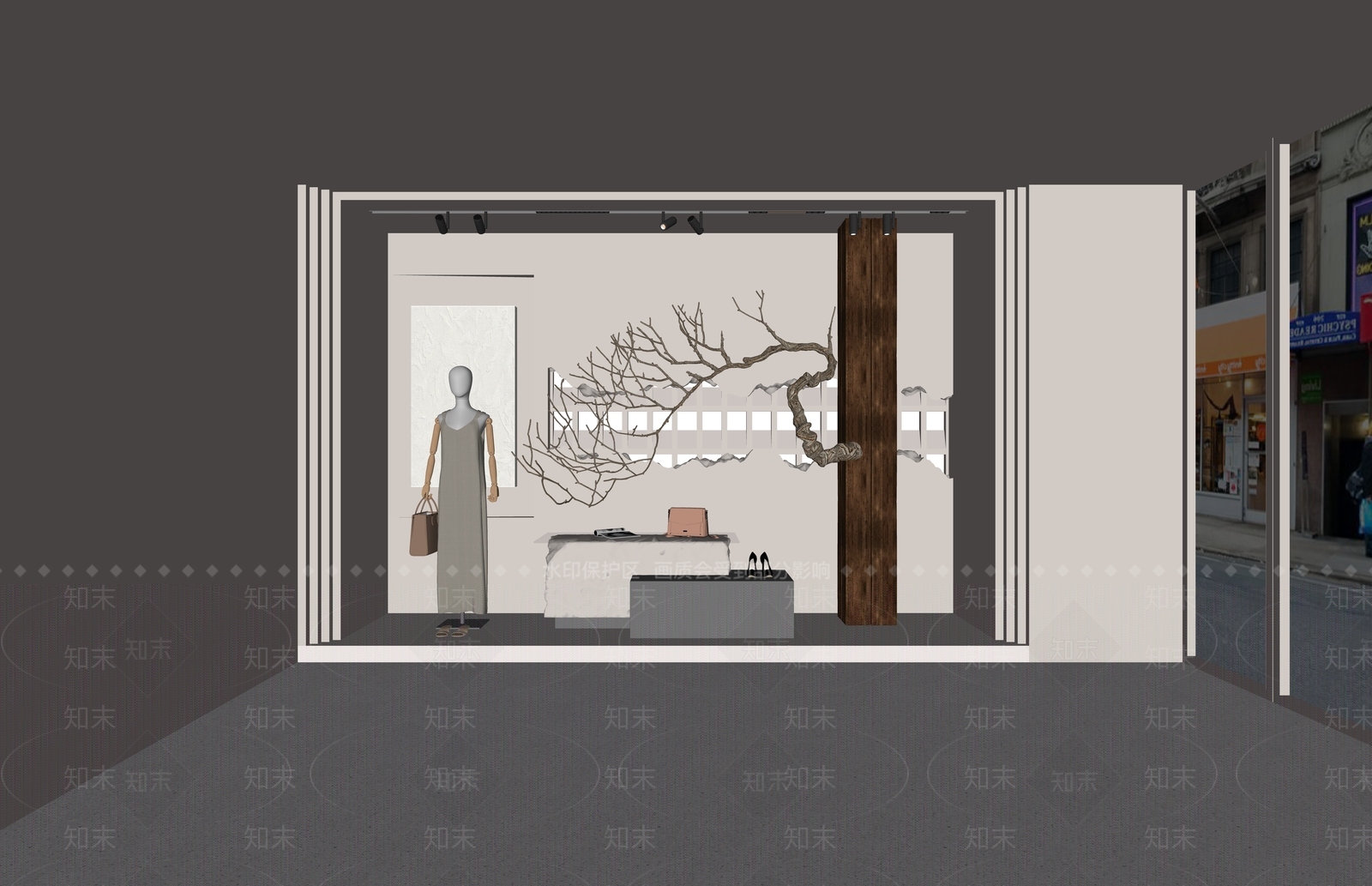 现代服装店SU模型下载【ID:1190587490】