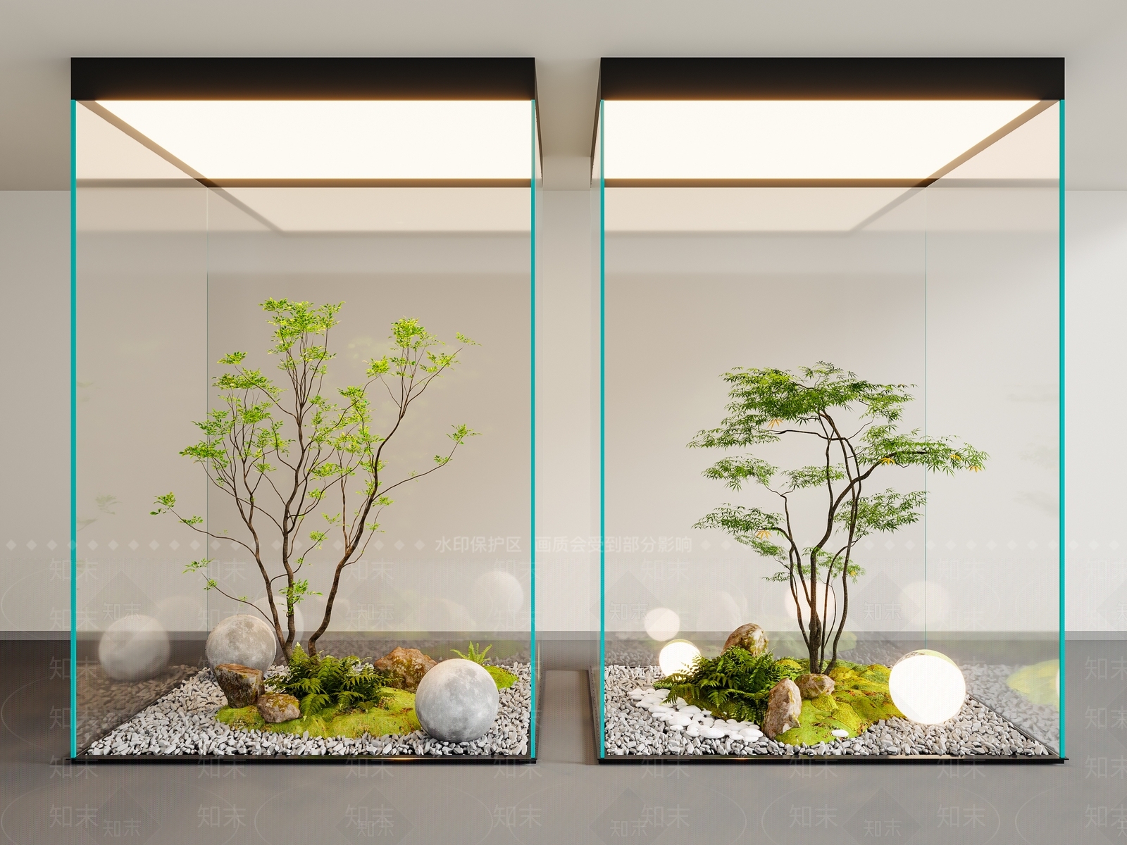 现代室内景观SU模型草图