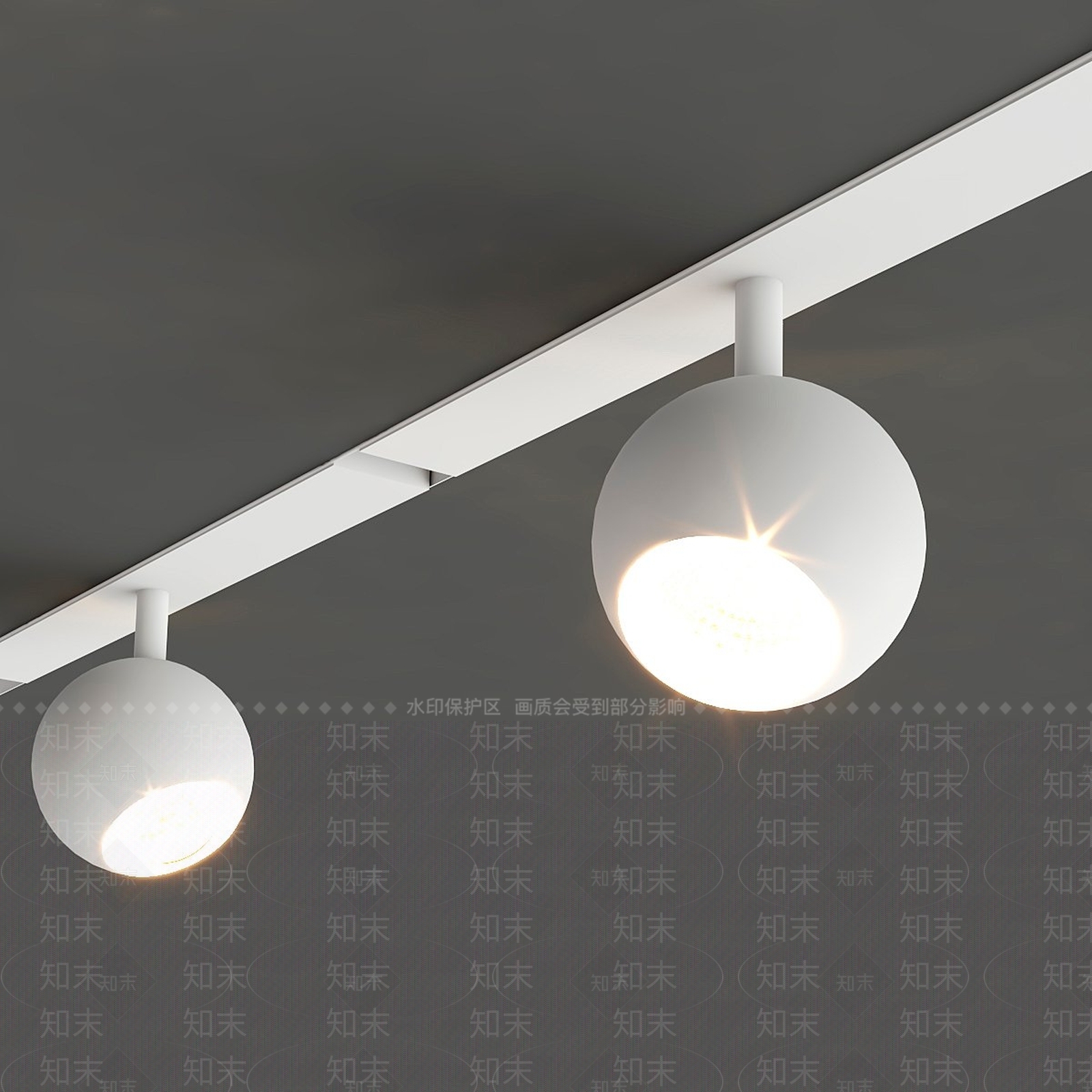 筒灯射灯组合3D模型下载【ID:1190590746】