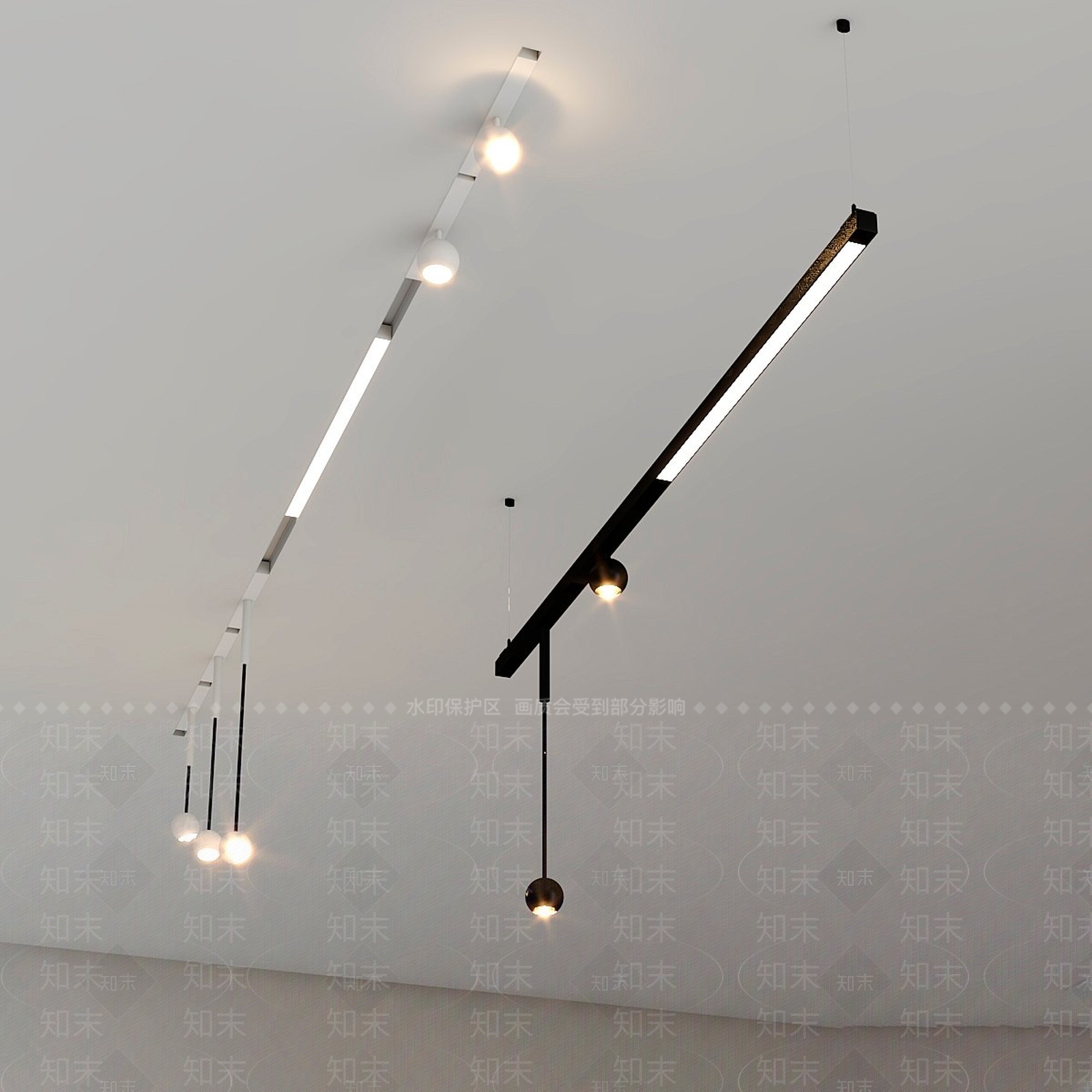 筒灯射灯组合3D模型下载【ID:1190590746】