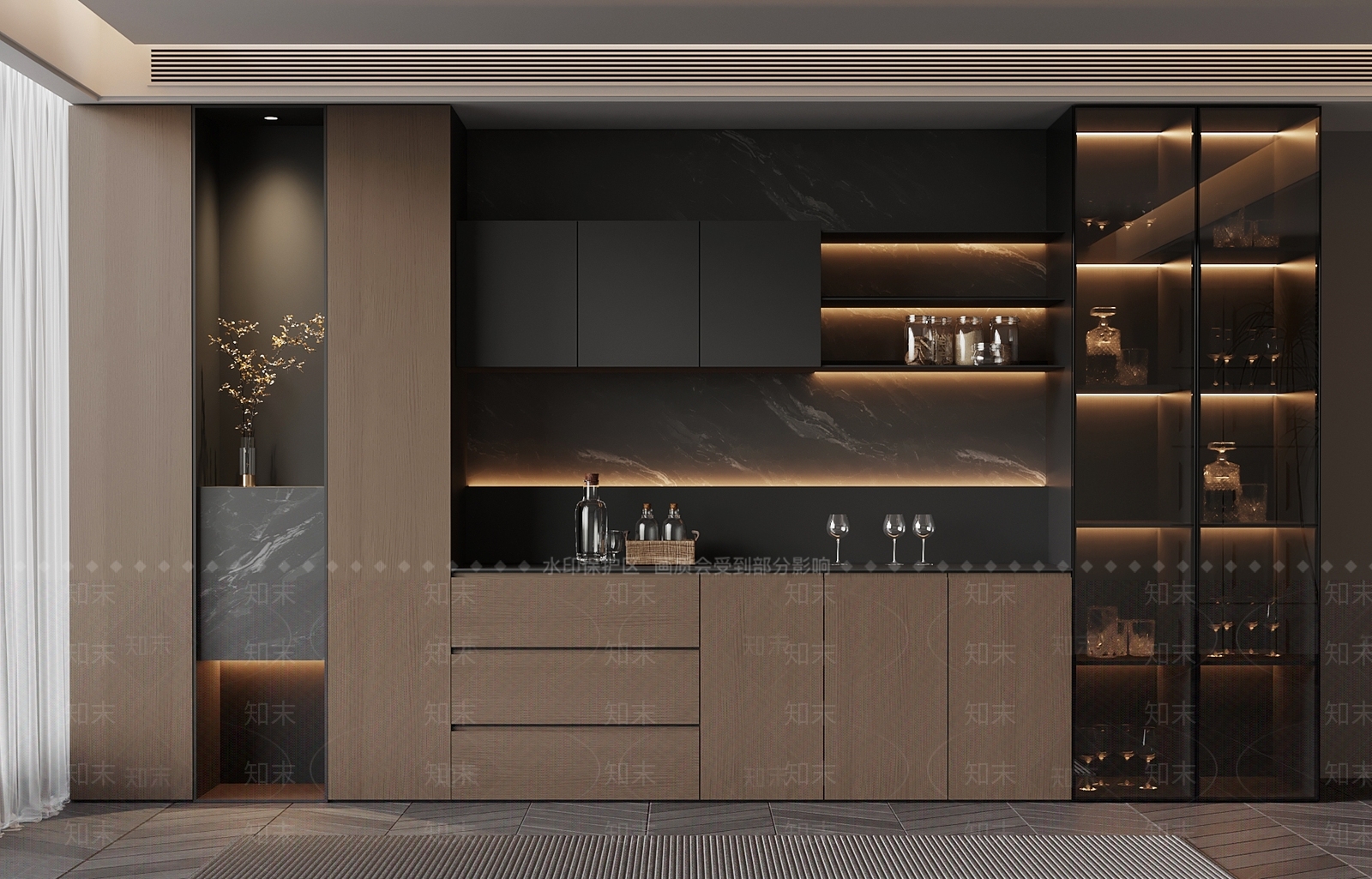 意式酒柜SU模型下载【ID:1190596909】
