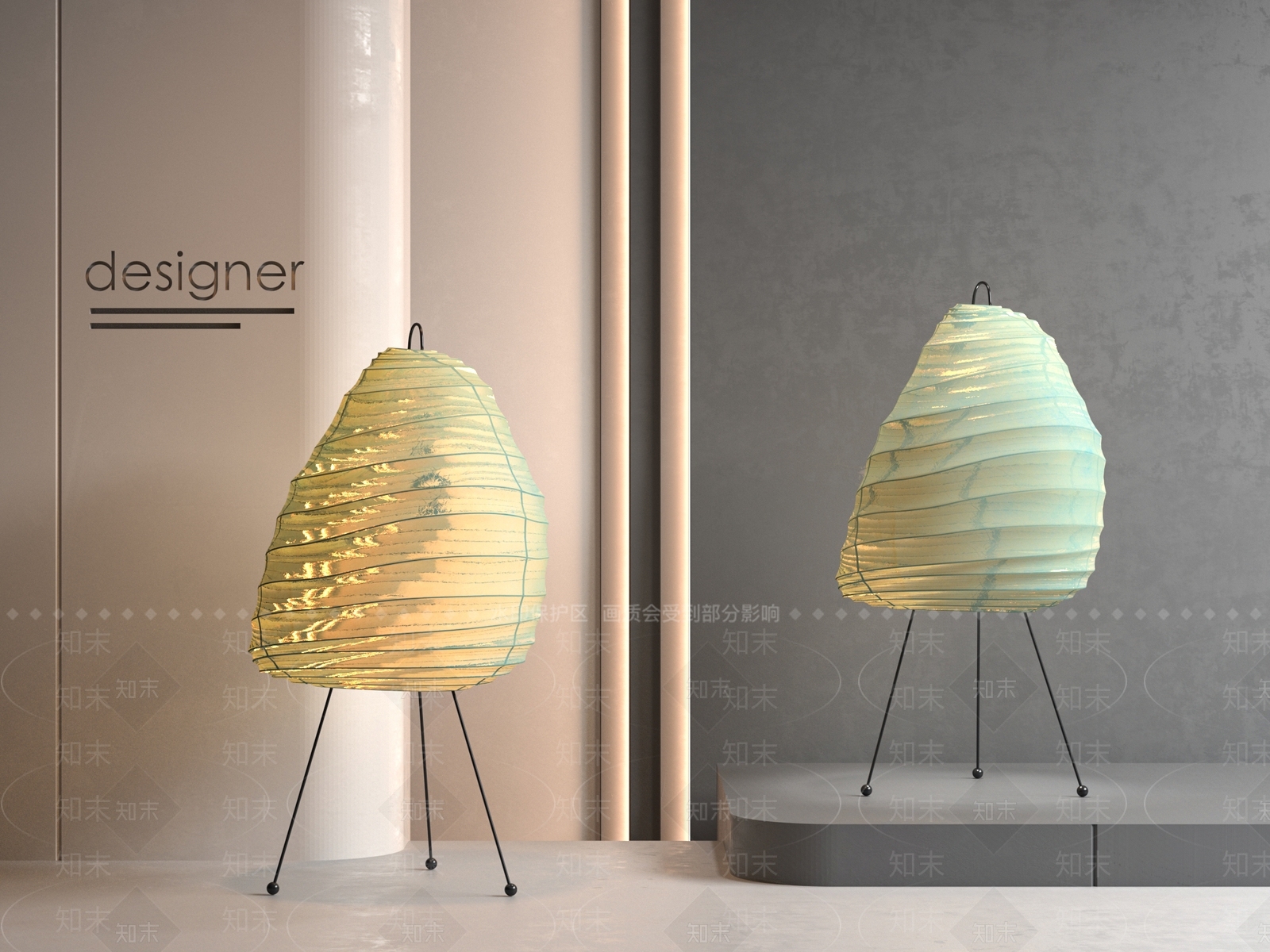 日式台灯3D模型下载【ID:1190597247】