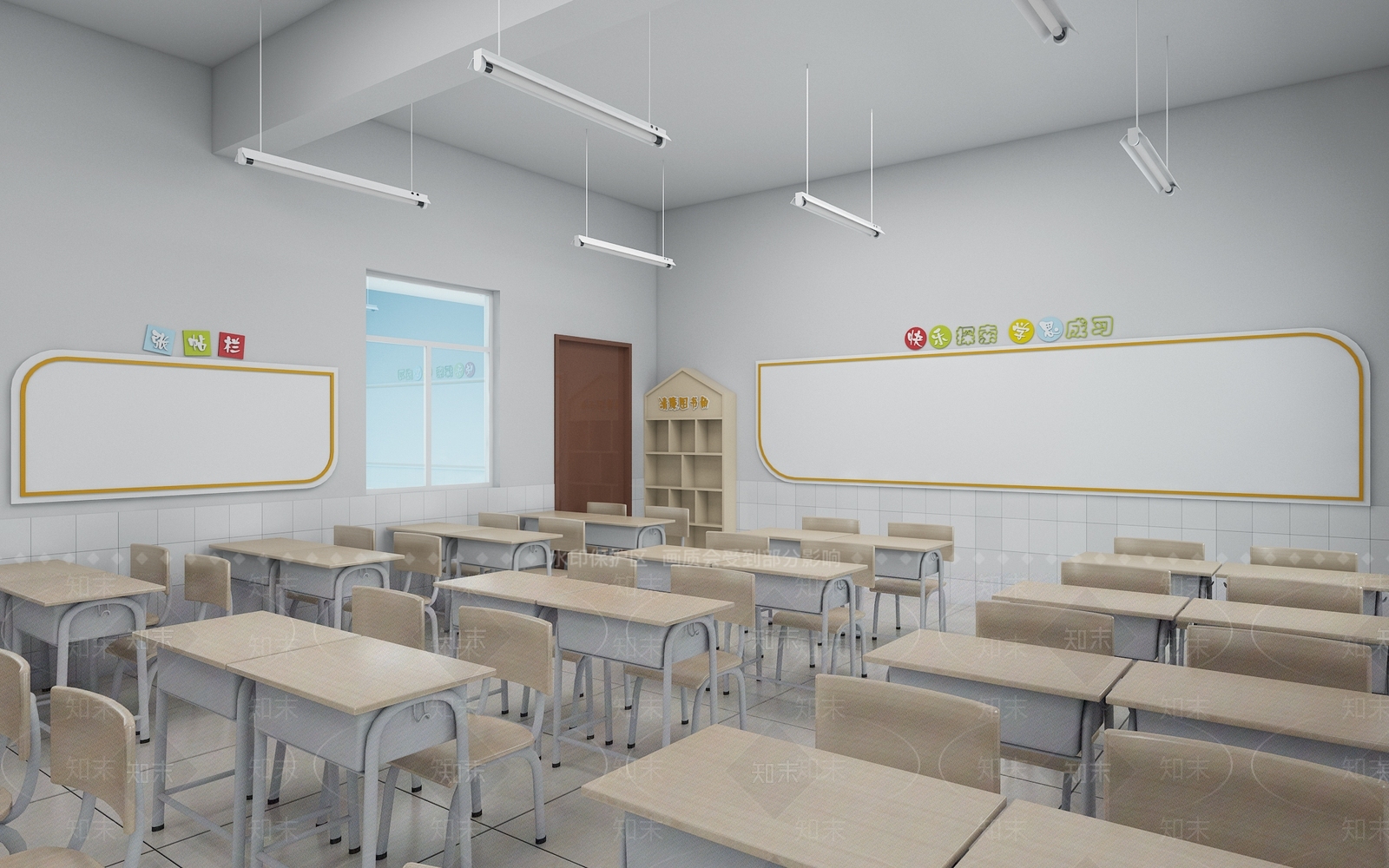 现代教室3D模型下载【ID:1190597272】