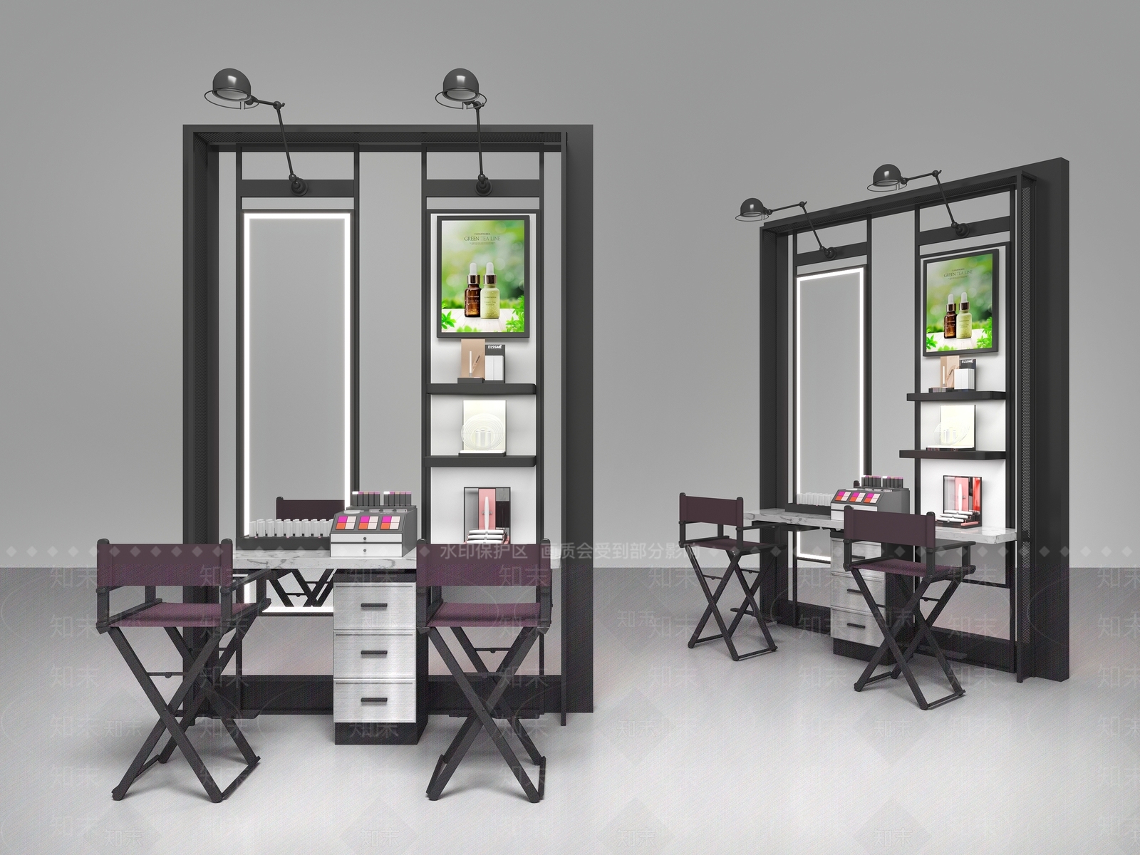 现代美妆店SU模型下载【ID:1190598148】