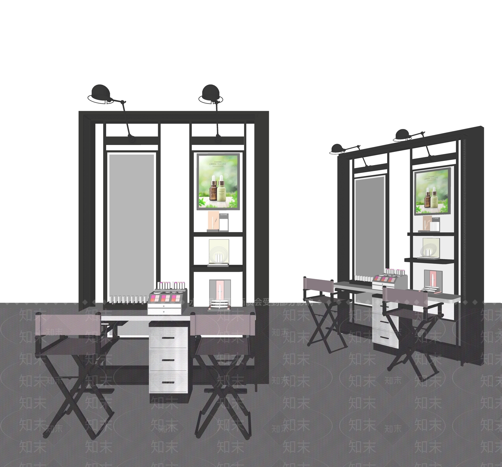 现代美妆店SU模型下载【ID:1190598148】