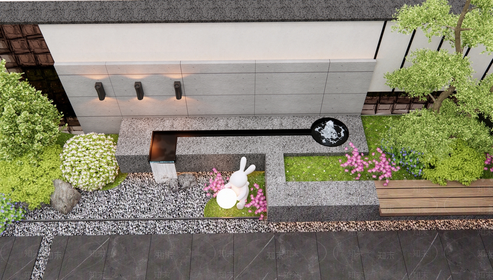 现代景墙3D模型下载【ID:1190605493】
