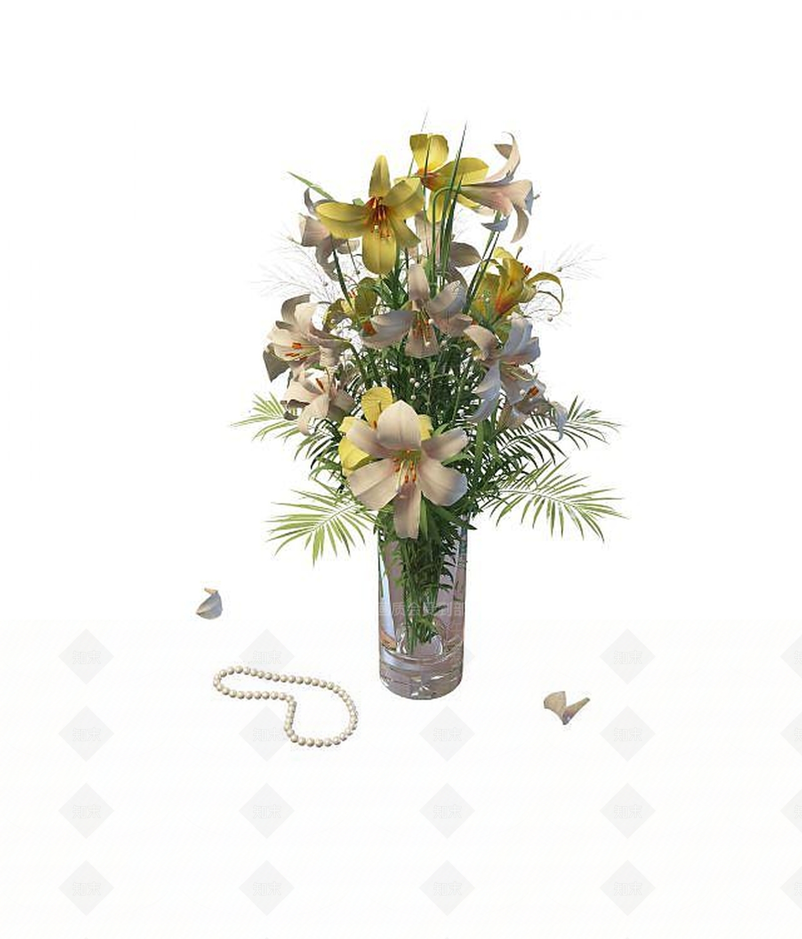现代摆件组合3D模型下载【ID:1190605384】