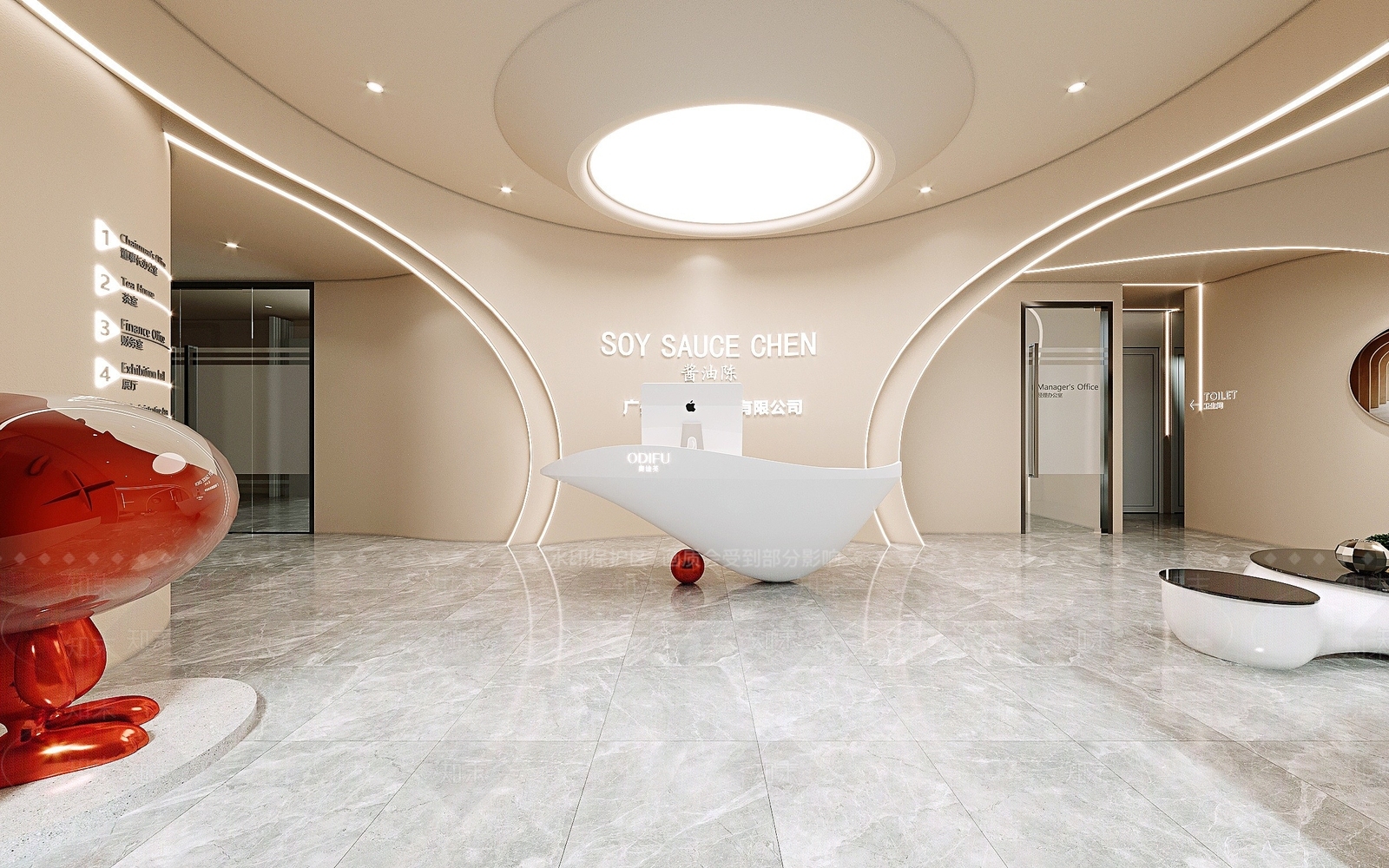 现代办公大厅3D模型下载【ID:1190606805】