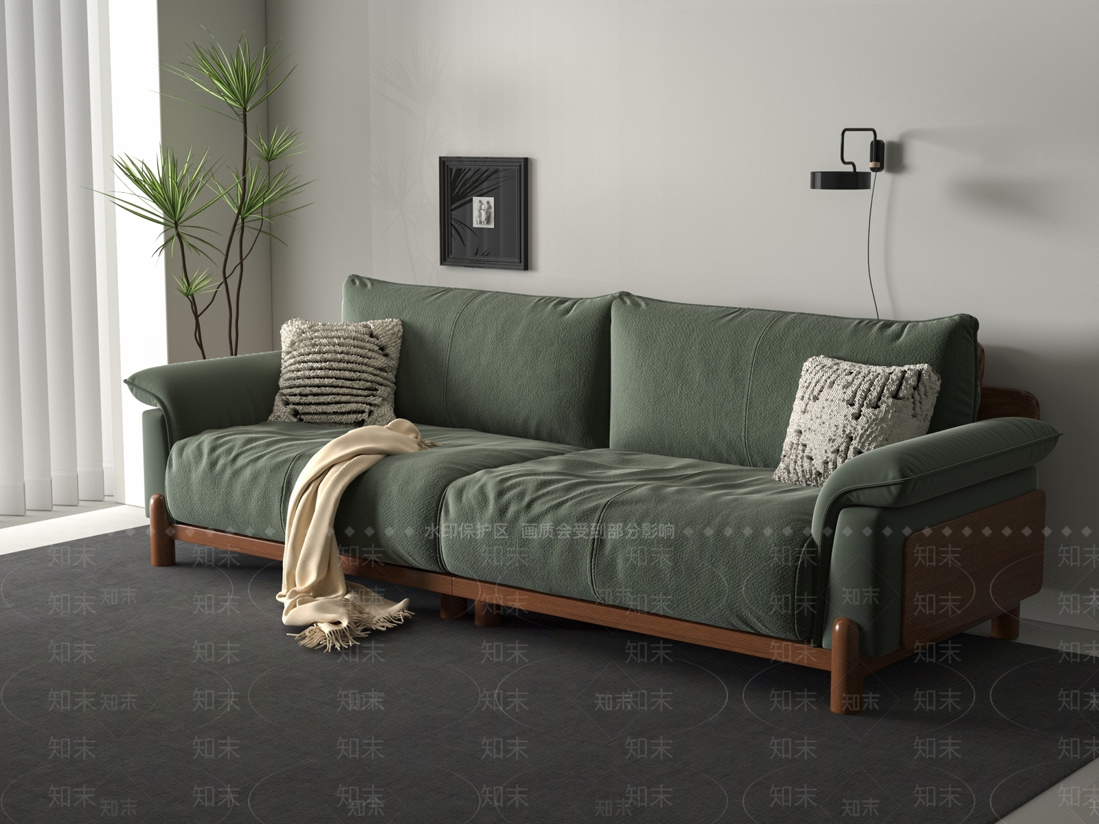 双人沙发3D模型下载【ID:1190607893】