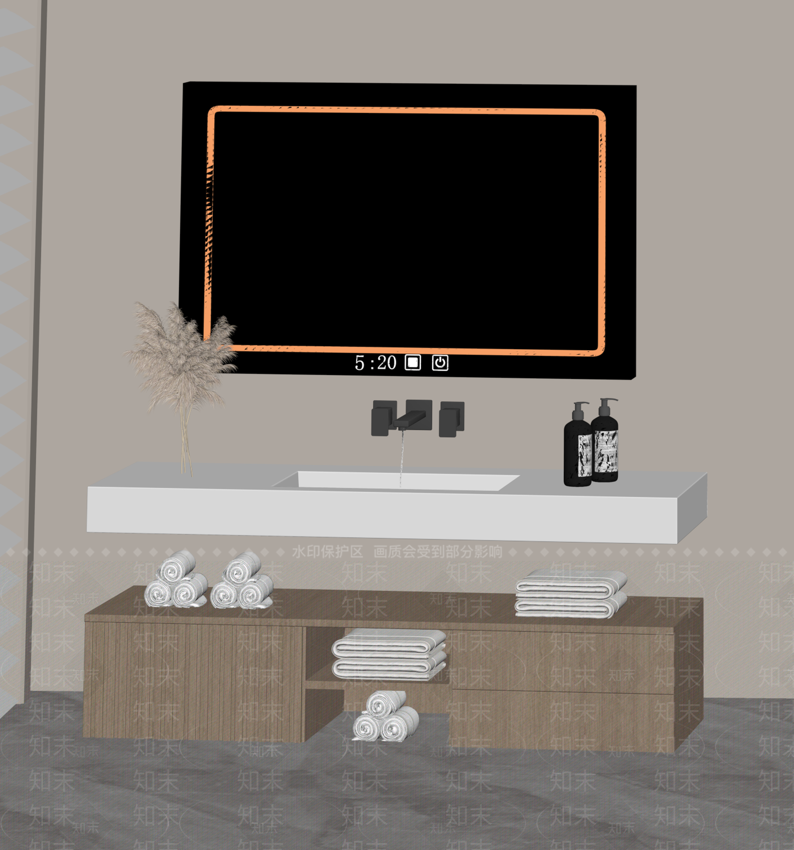 洗手台SU模型下载【ID:1190607547】