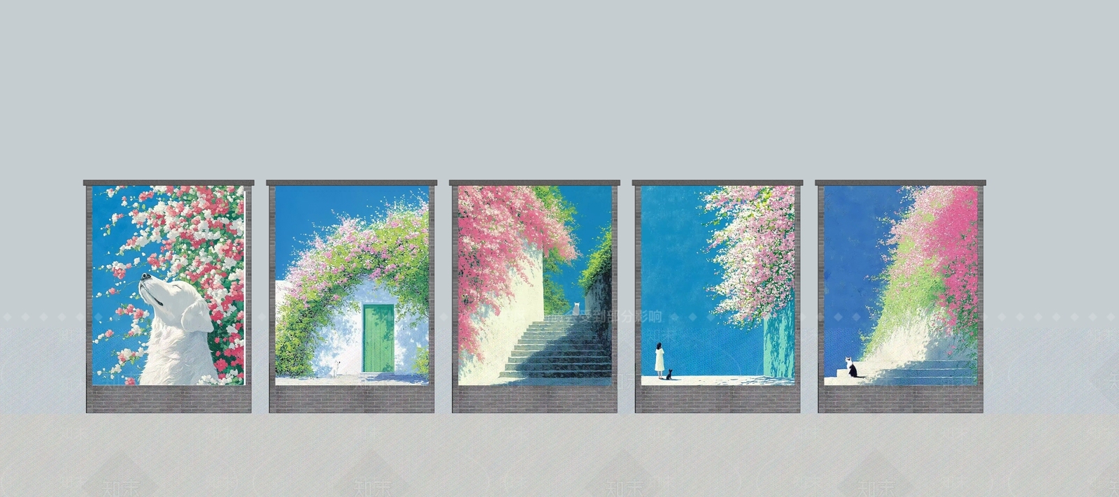 现代小区景观SU模型下载【ID:1190609066】