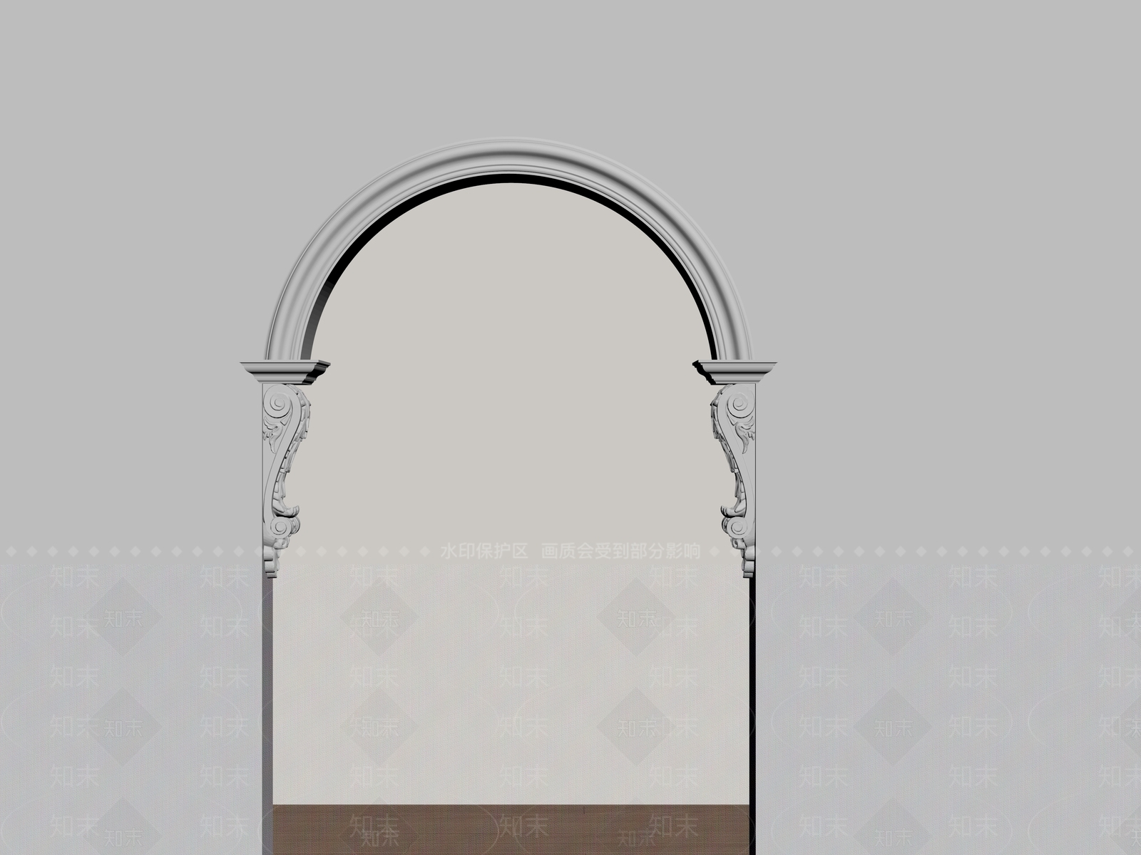 简欧欧式门套SU模型下载【ID:1190610811】