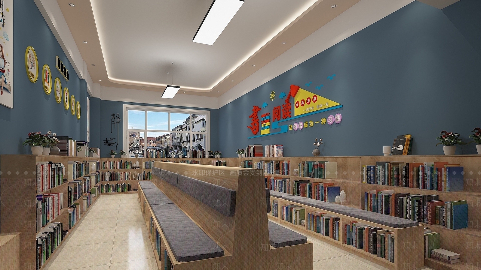 现代办公大厅3D模型下载【ID:1190610219】