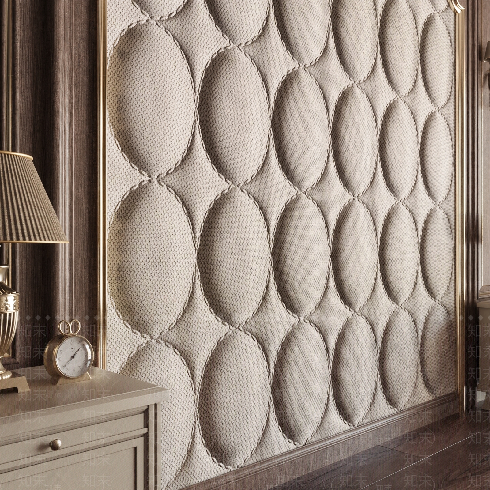 现代简欧软包3D模型下载【ID:1190613060】