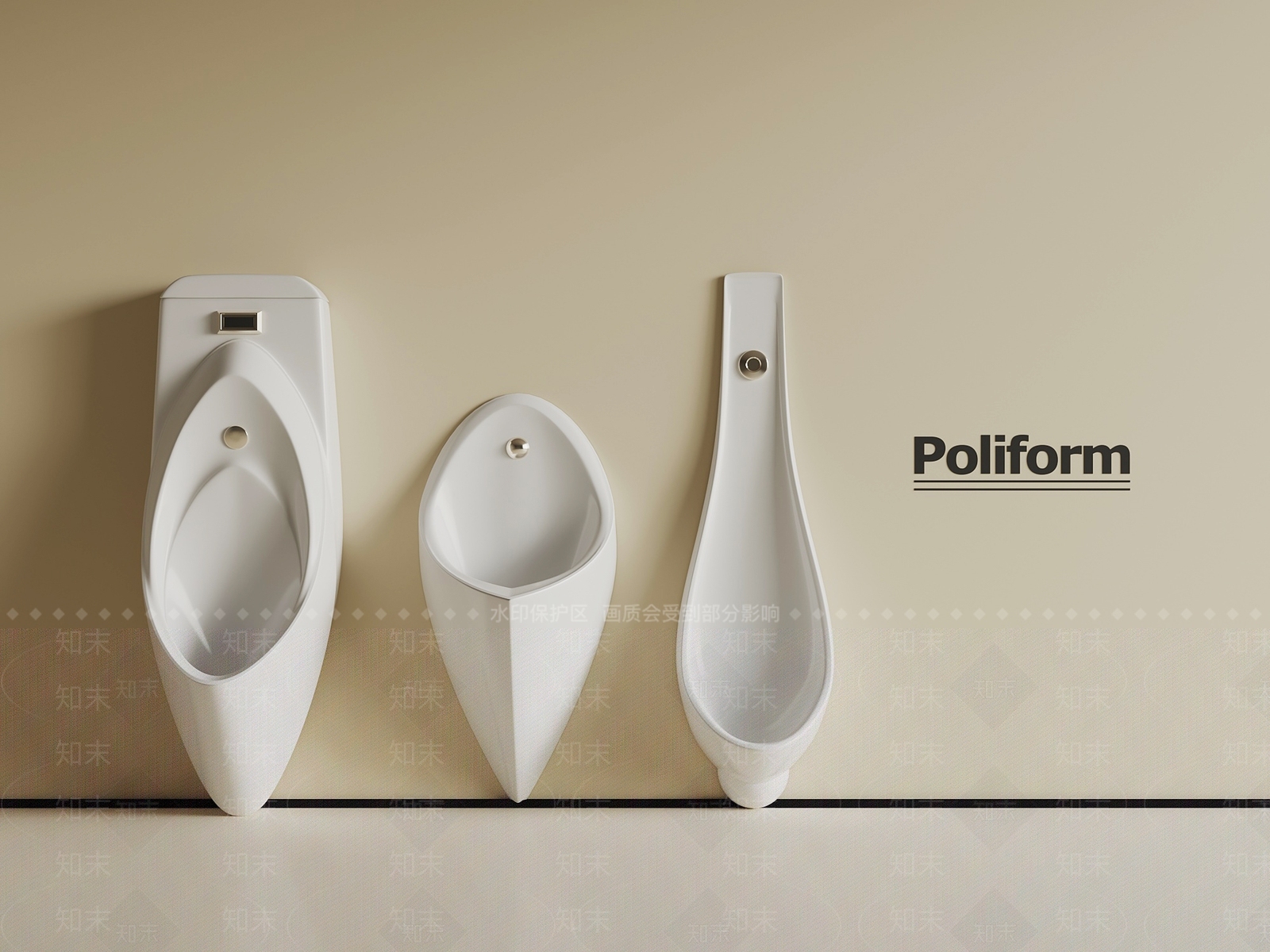 小便斗SU模型下载【ID:1190613873】