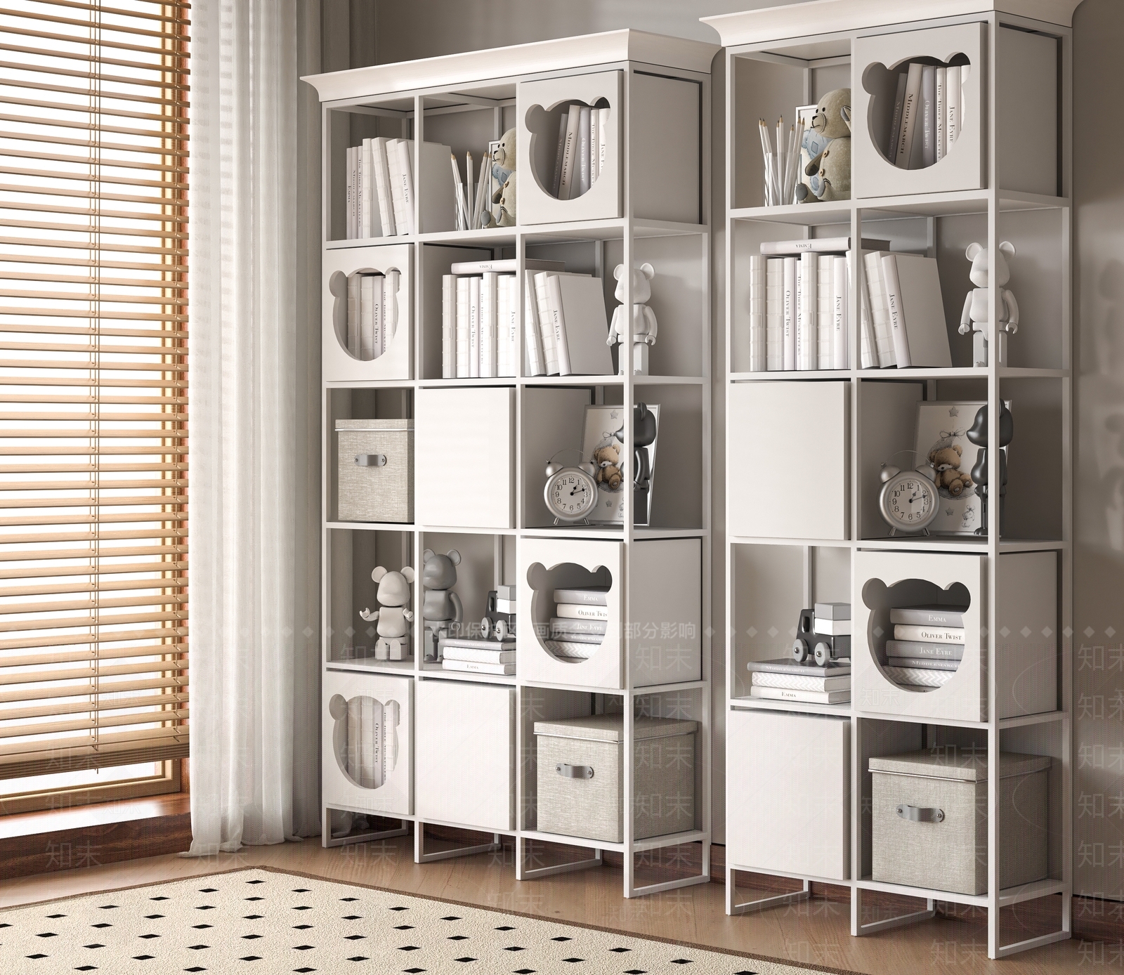 现代书架3D模型下载【ID:1190616196】