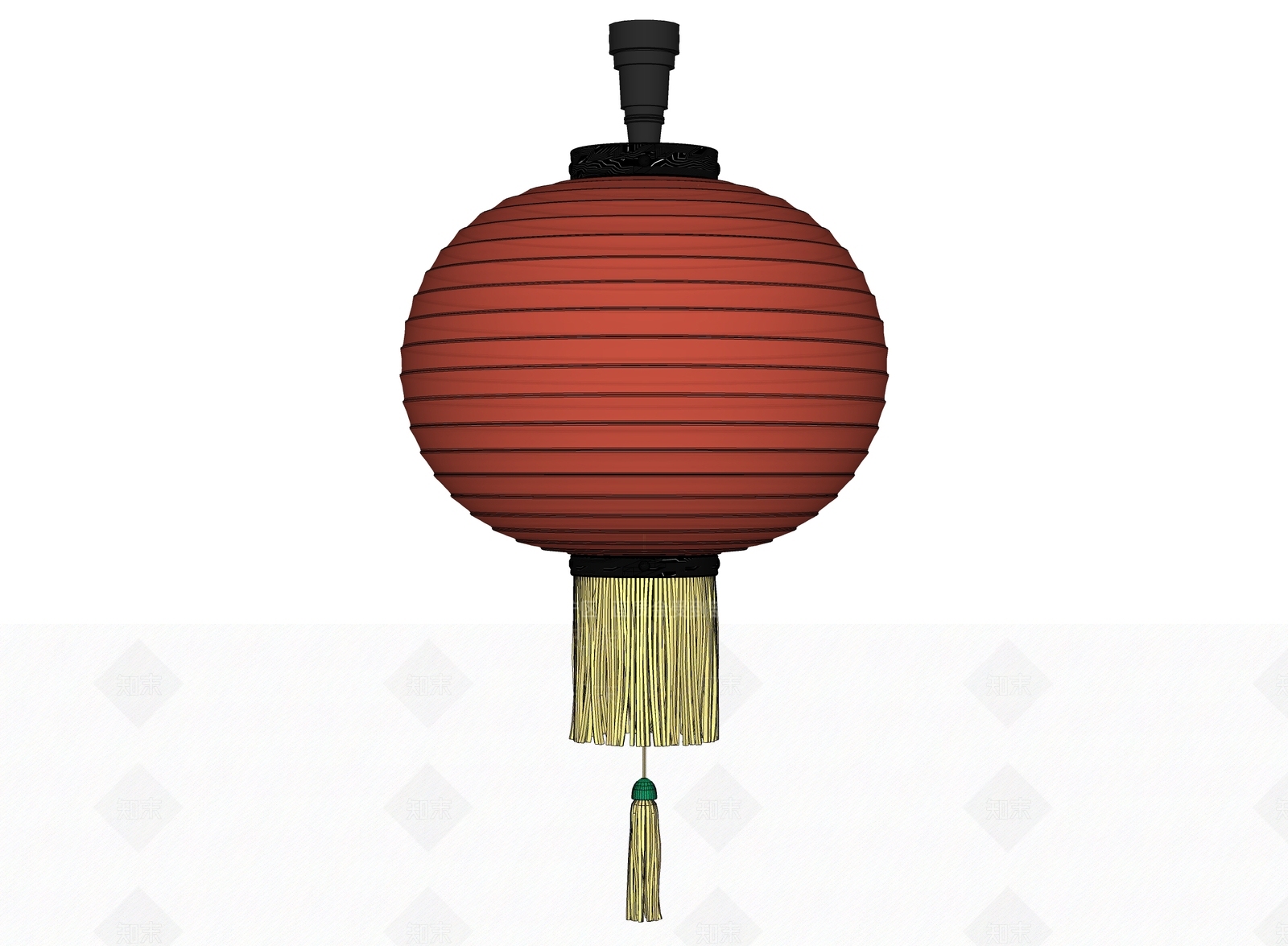 中式新中式灯笼SU模型下载【ID:1190617636】