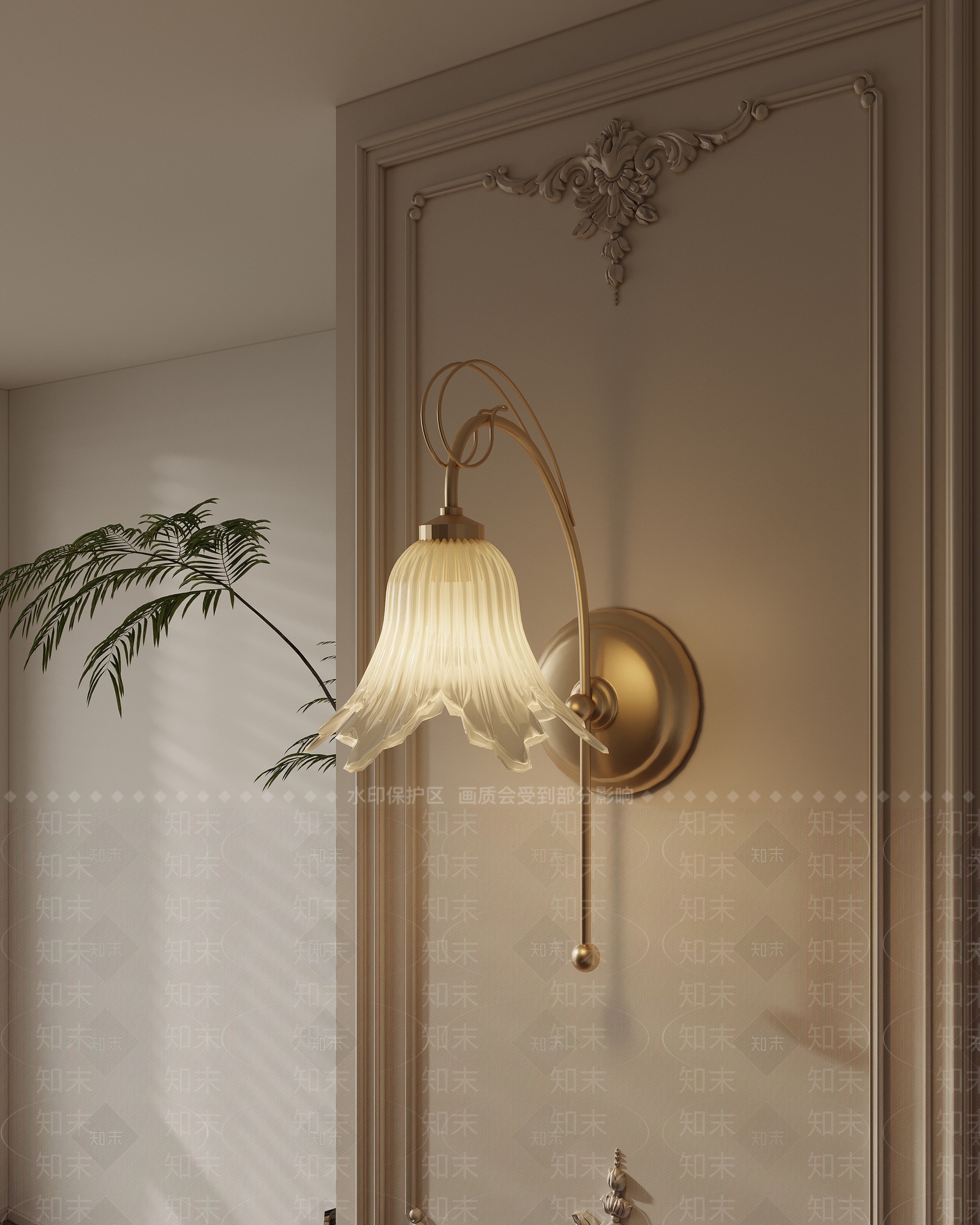 美式欧式壁灯SU模型下载【ID:1190620569】