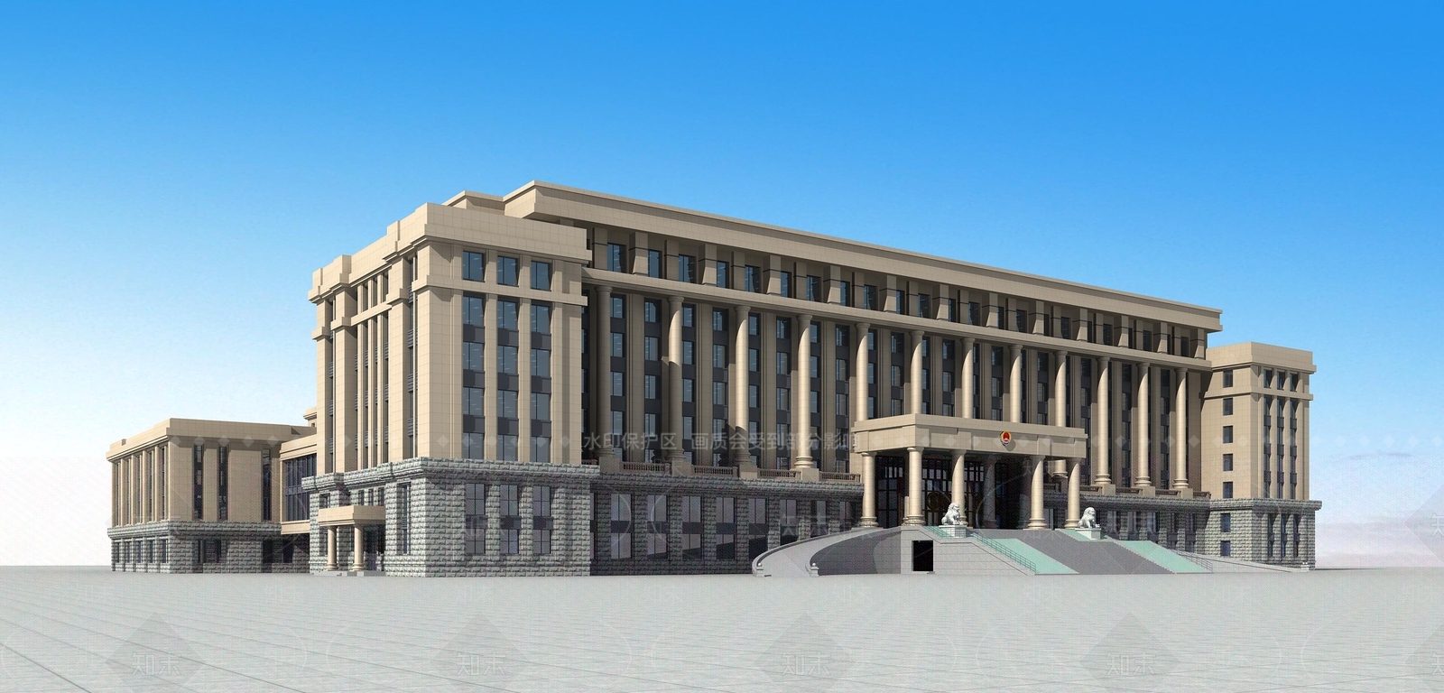 现代办公楼3D模型下载【ID:1190621245】